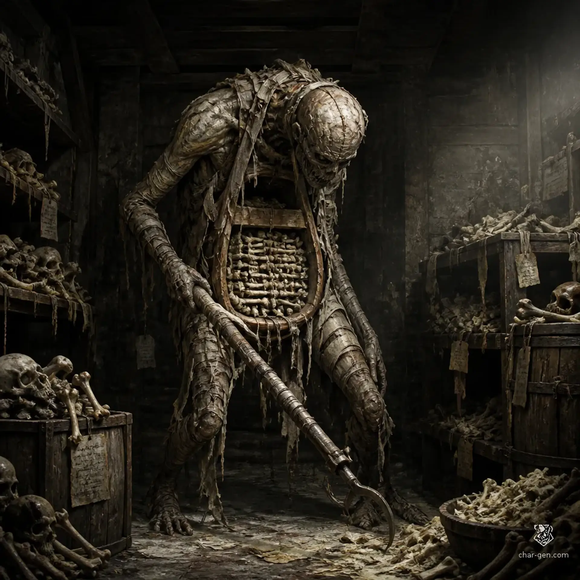 Ossuary Thrall - AI-generated fantasy Monster