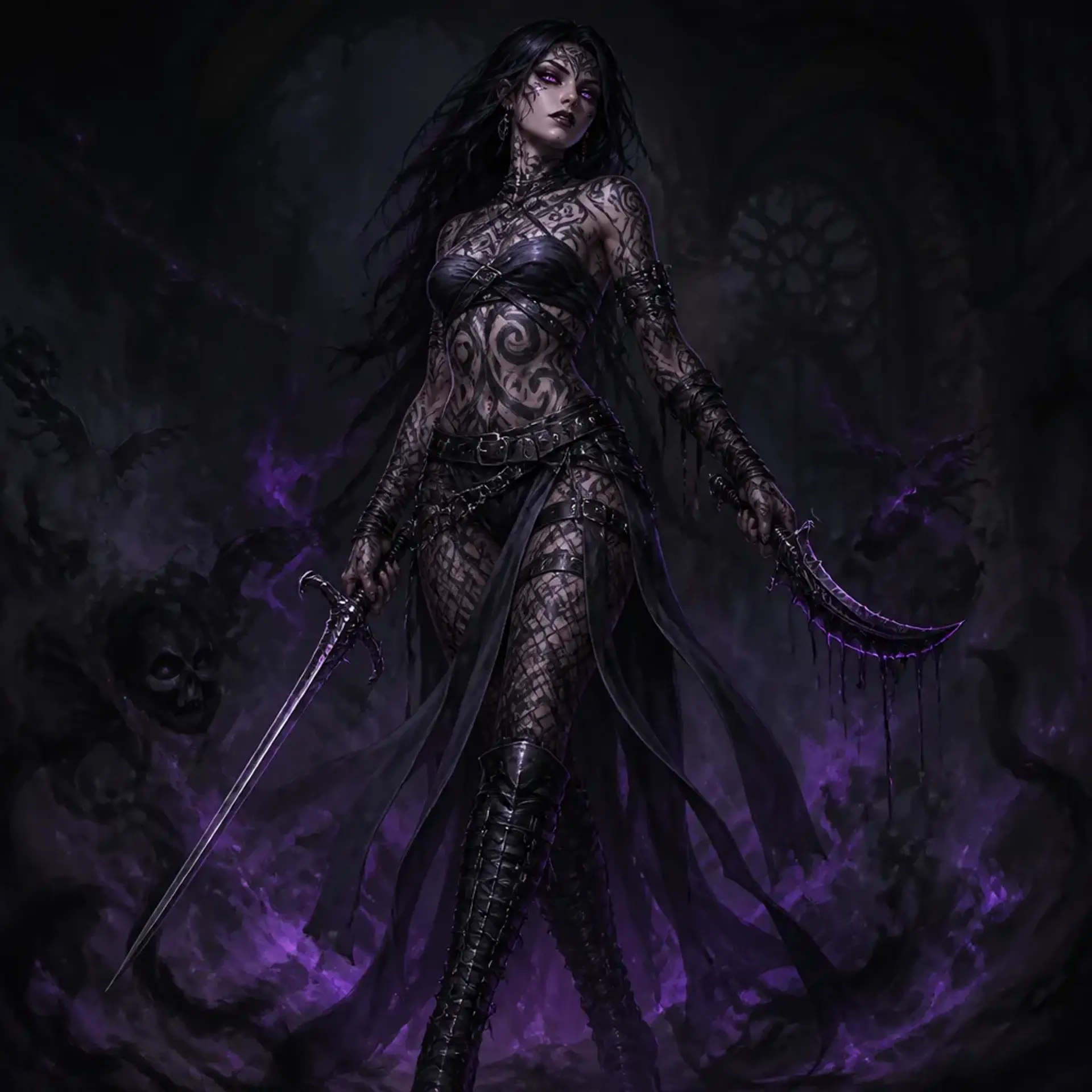 Lyssa 'The Inkspill' Vane - AI-generated fantasy Character