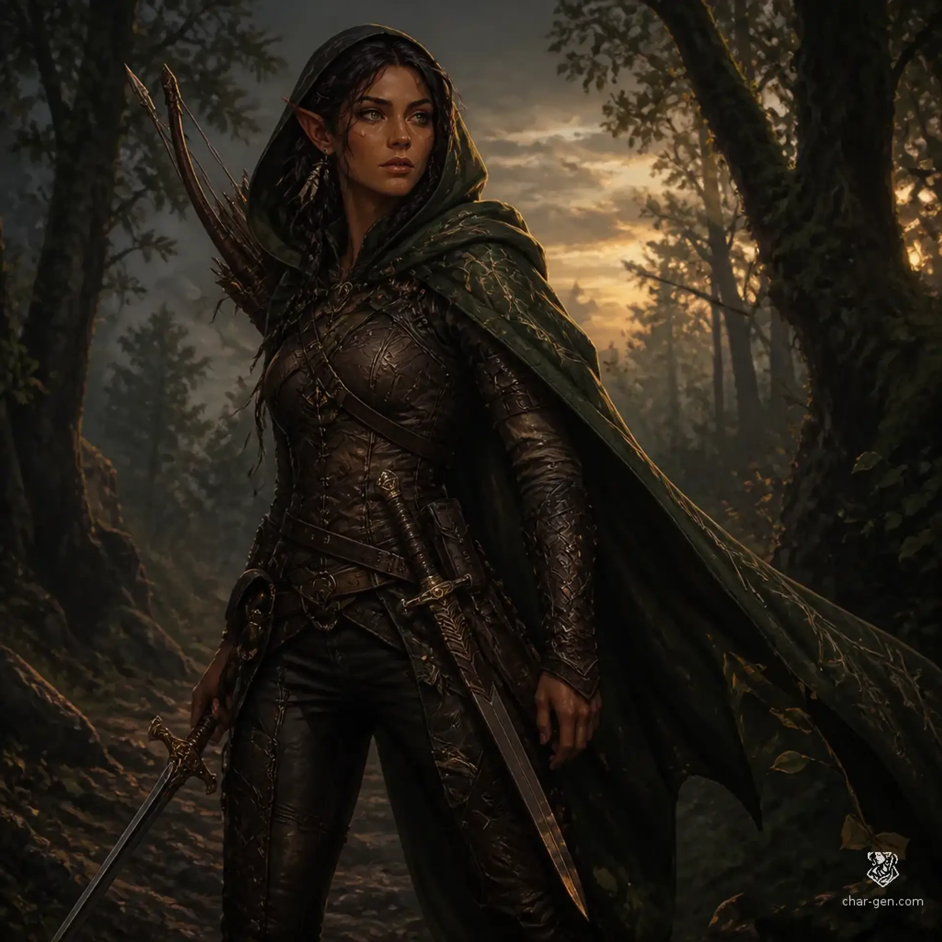 Saelith Wren - AI-generated fantasy Character