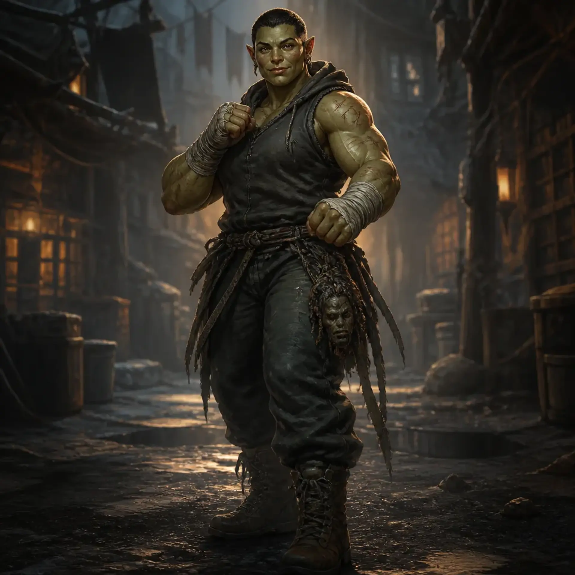 Raka Ironhands - AI-generated fantasy Character