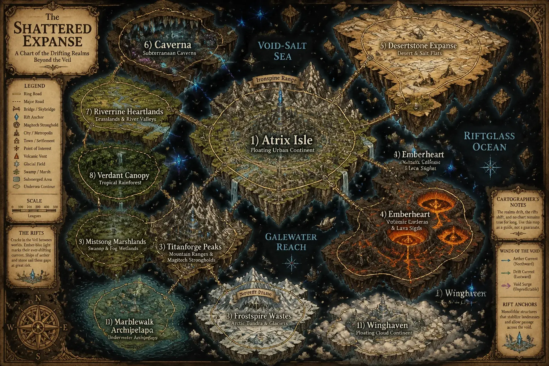 The Atrix Ring - AI-generated fantasy World