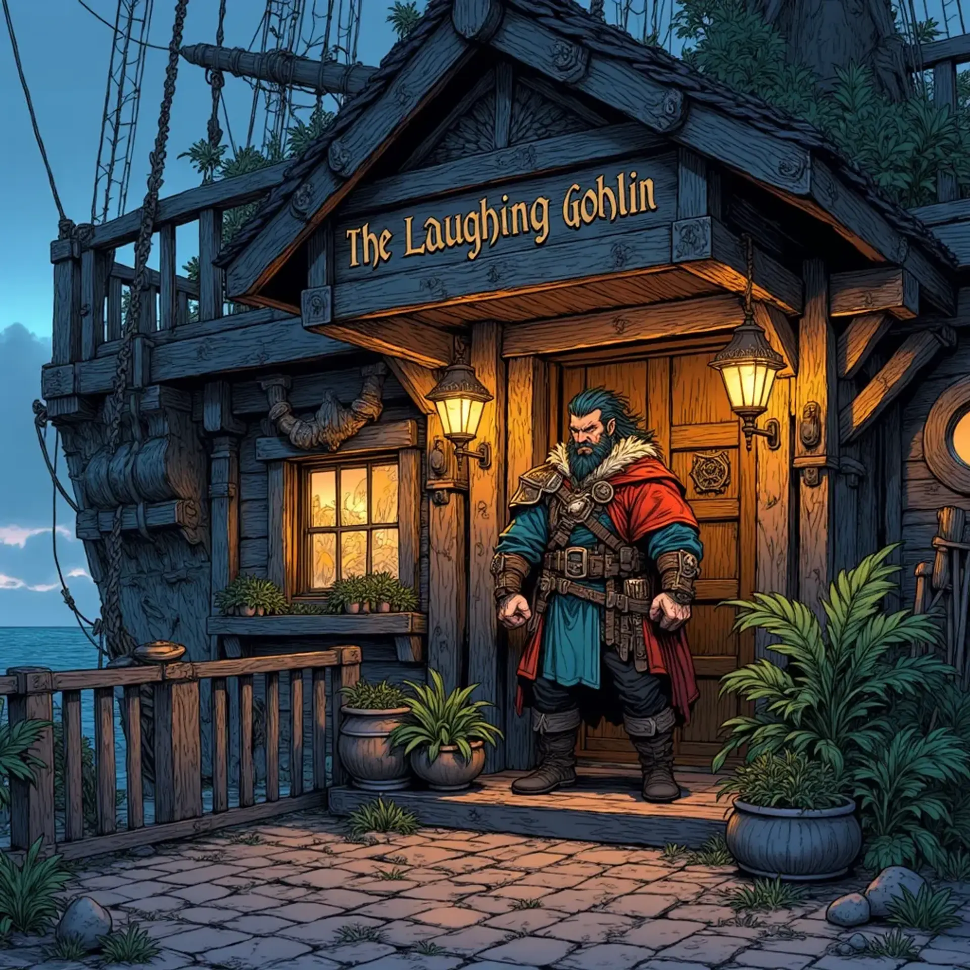 The Laughing Goblin - AI-generated fantasy Tavern