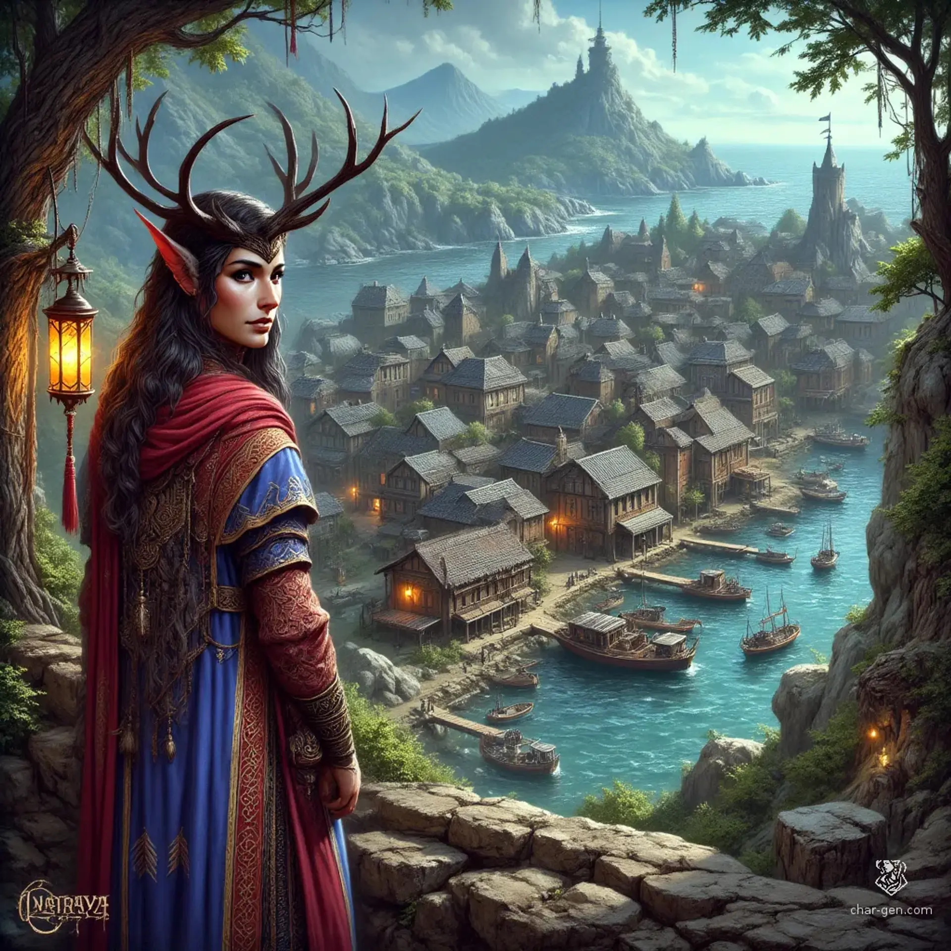 Deer Glade - AI-generated fantasy Settlement