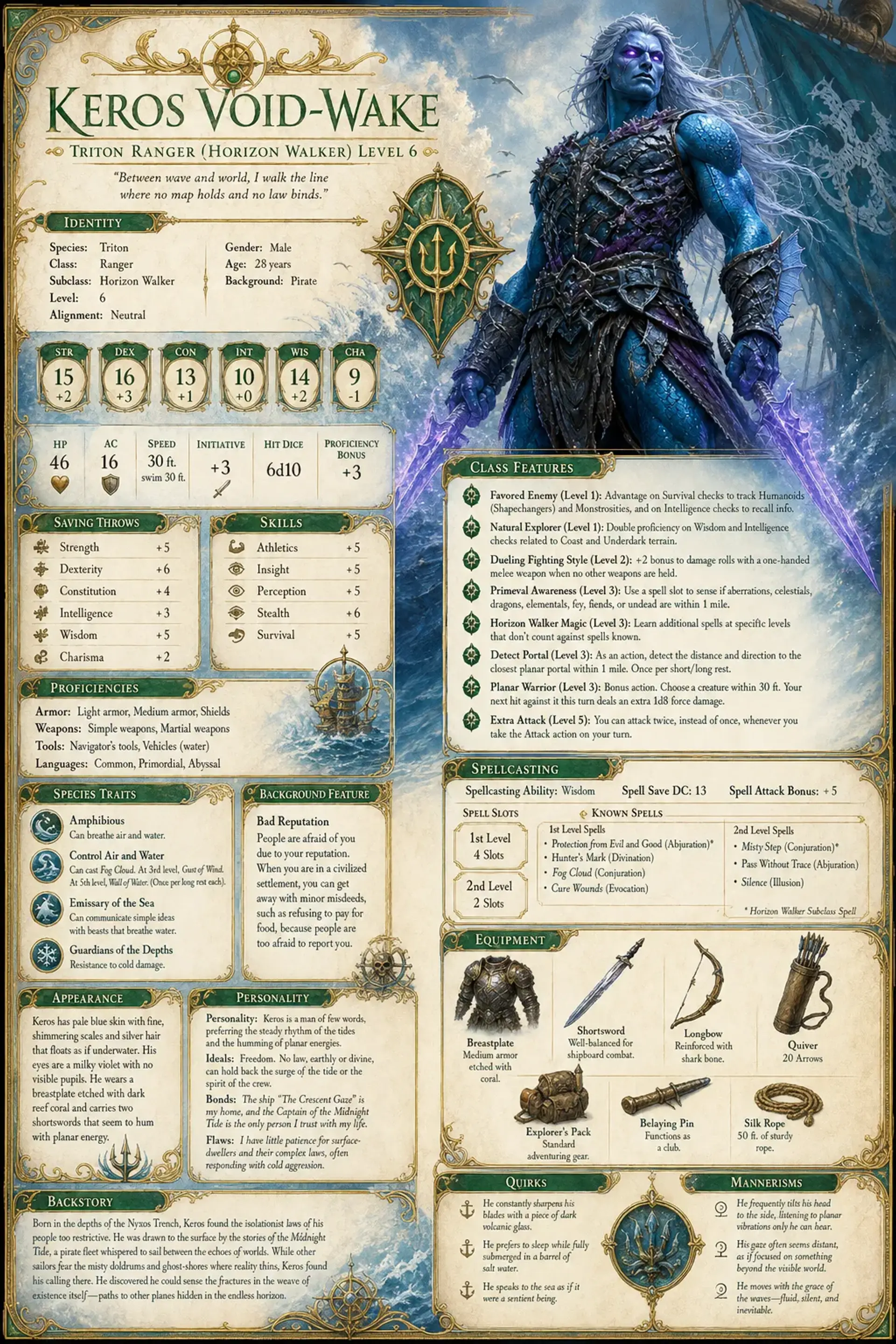Character Sheet