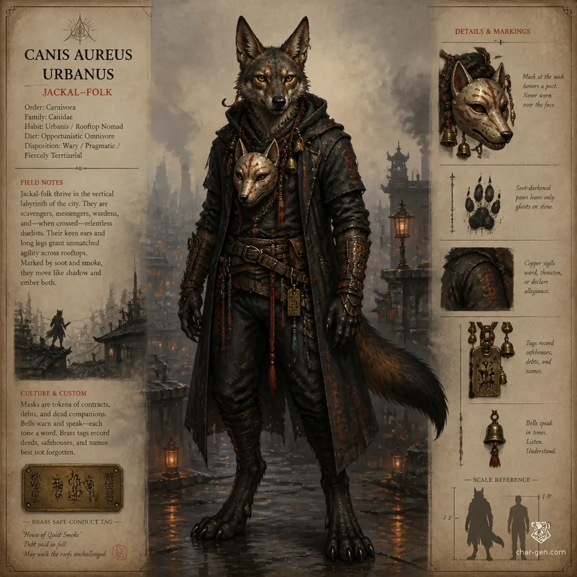 Cinderjackals - AI-generated fantasy Species