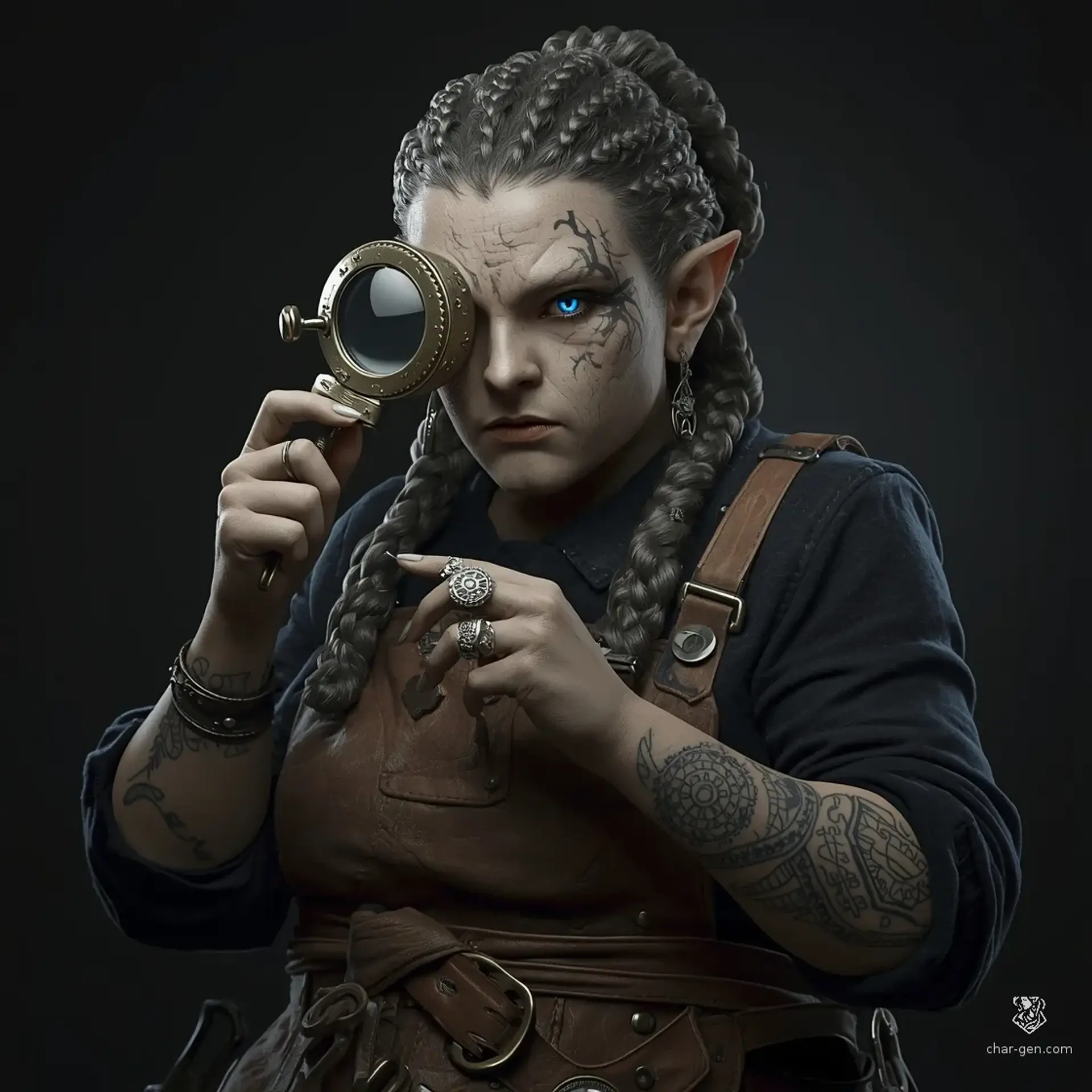Gilda Silvervein - AI-generated fantasy NPC