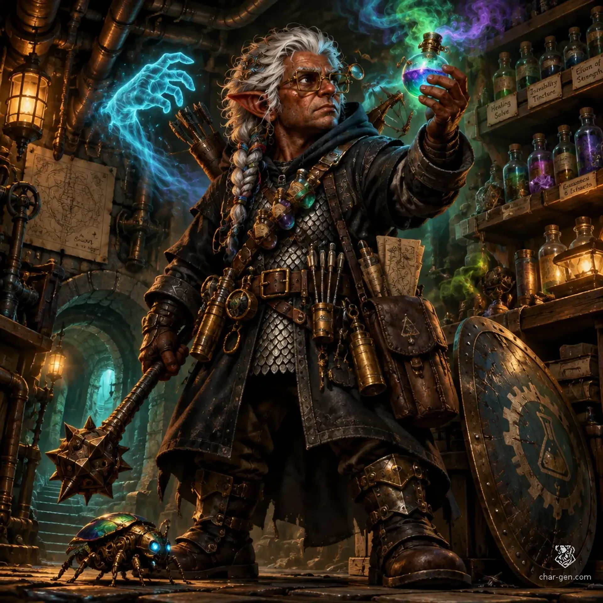 Cill Bosy - AI-generated fantasy Character