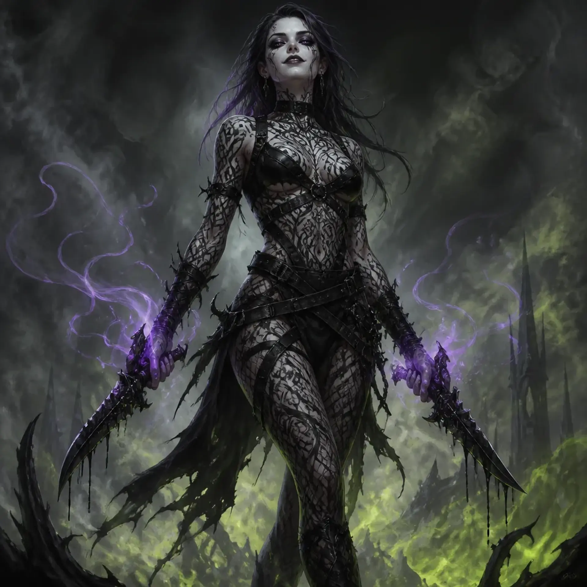Kallista 'The Ink-Widow' Vane - AI-generated fantasy Character
