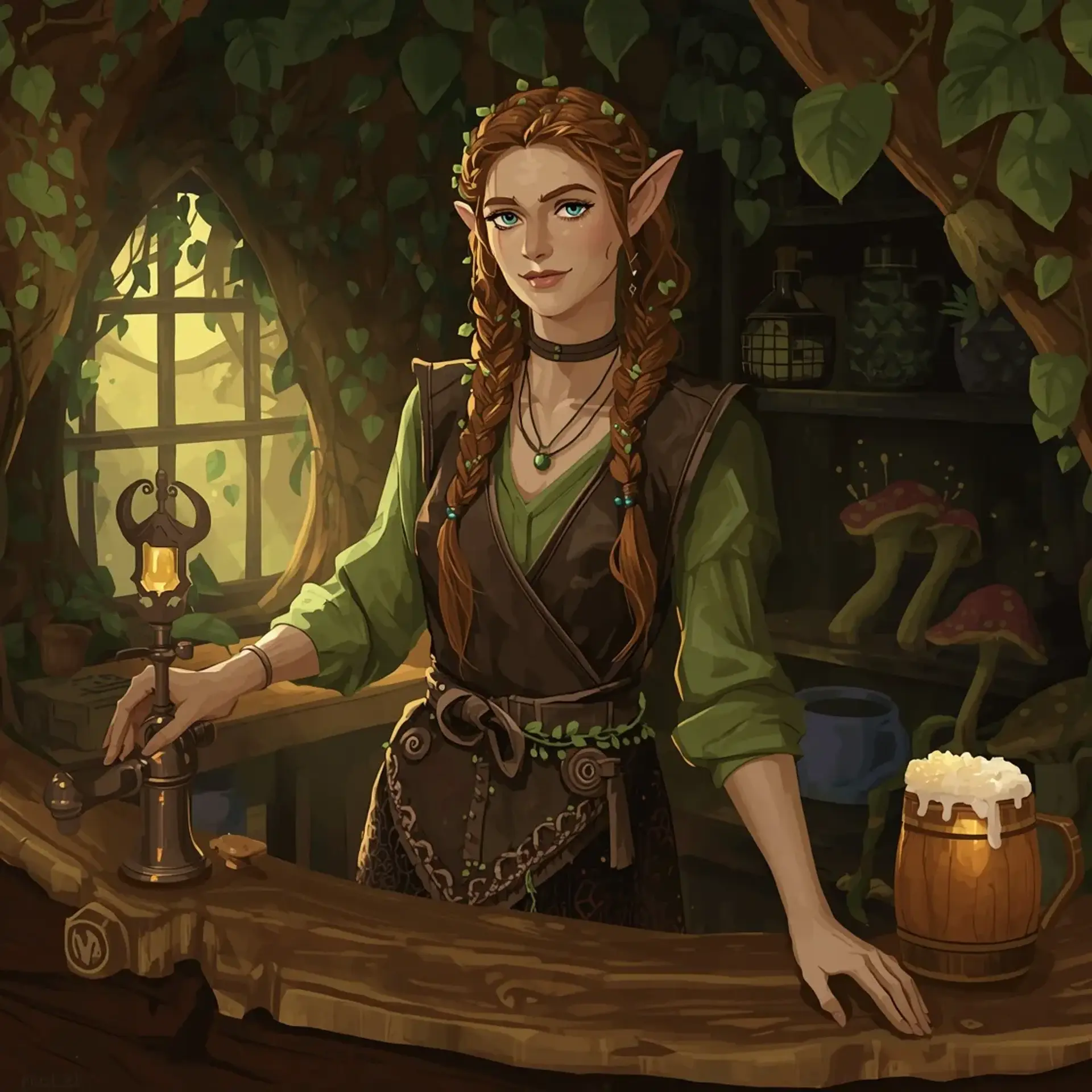 Elara Mosswhisper - AI-generated fantasy NPC