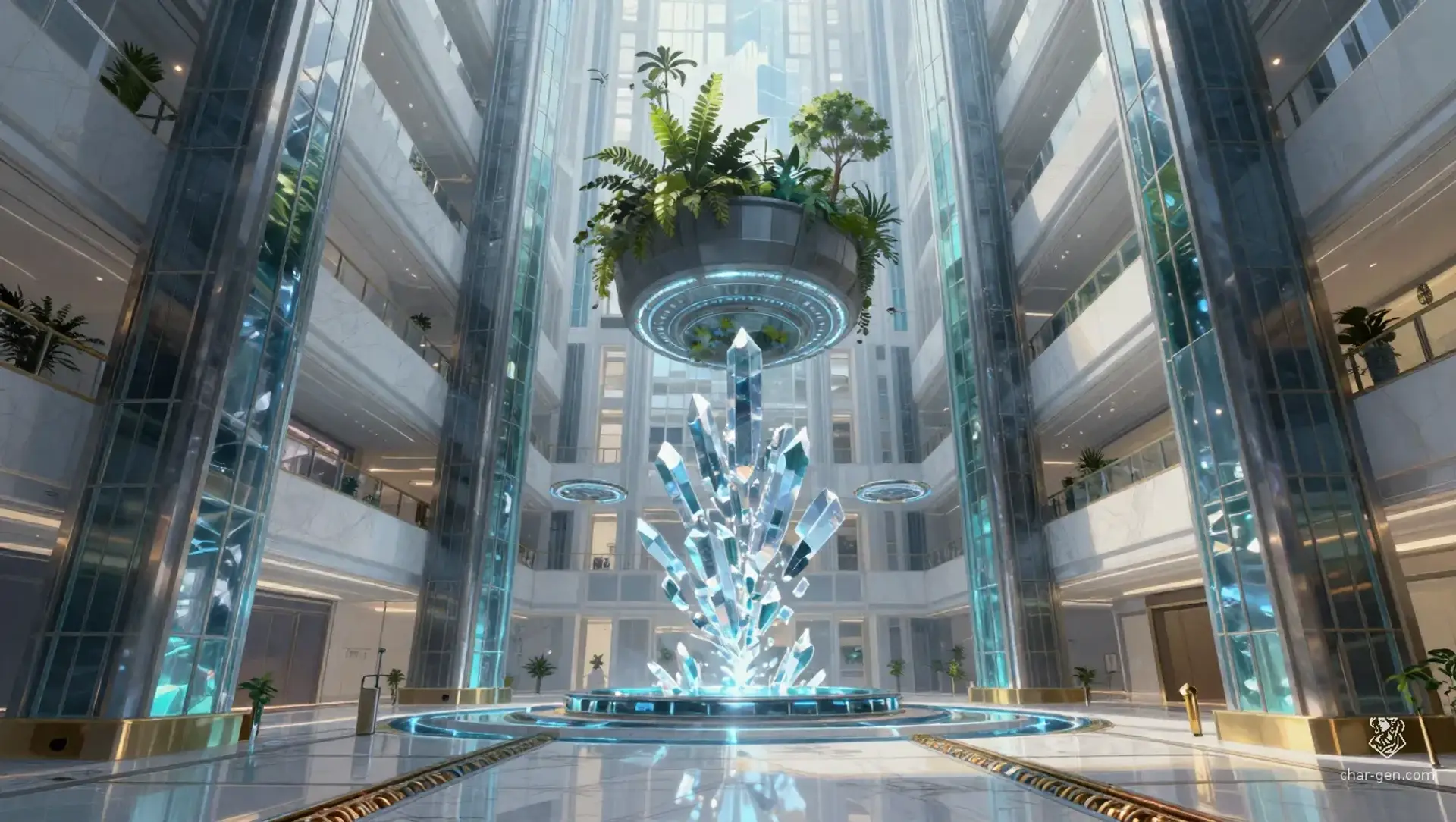 The Crown Glass Exchange - AI-generated fantasy Building
