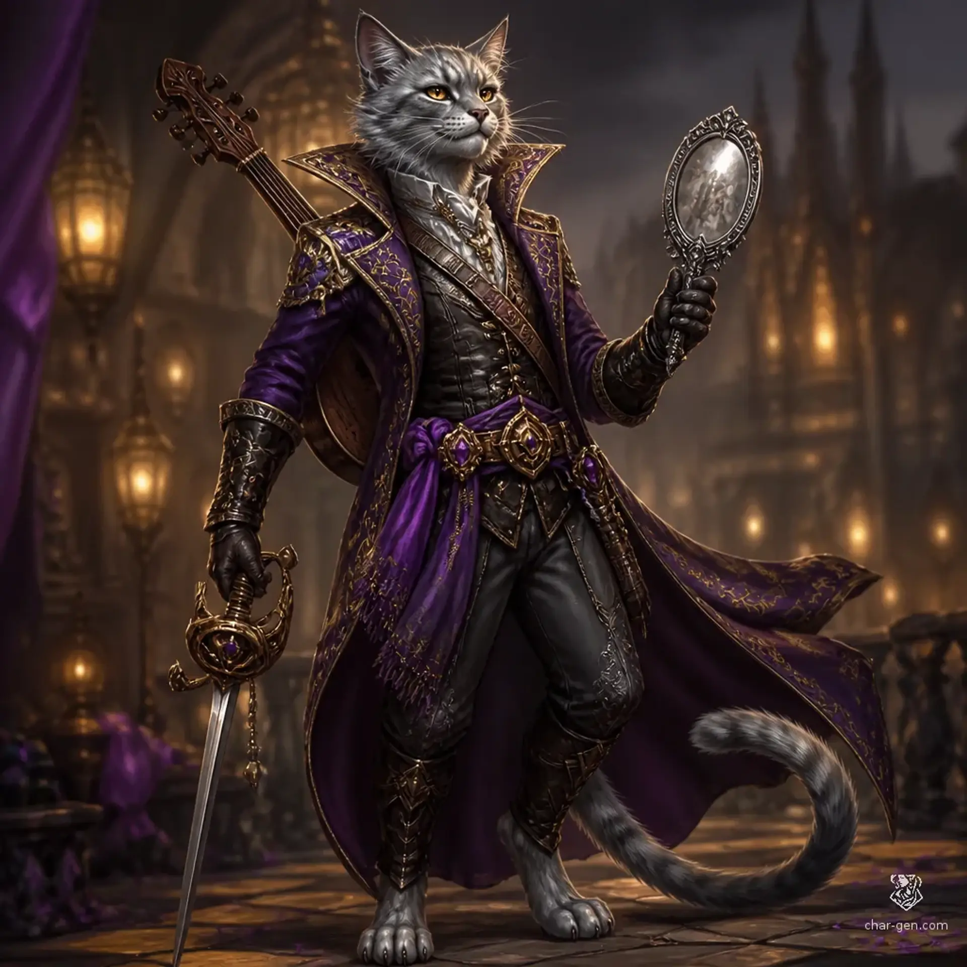 Syllan Vez - AI-generated fantasy Character