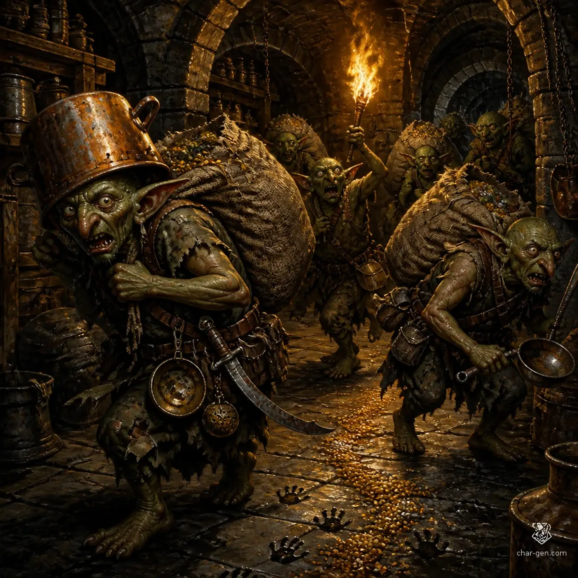 Goblin Pillage-Squad - AI-generated fantasy Monster