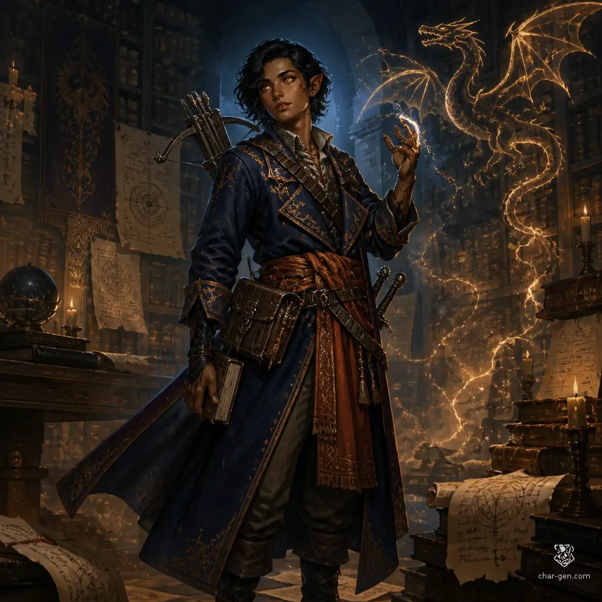 Mikszan Tóchtli - AI-generated fantasy Character
