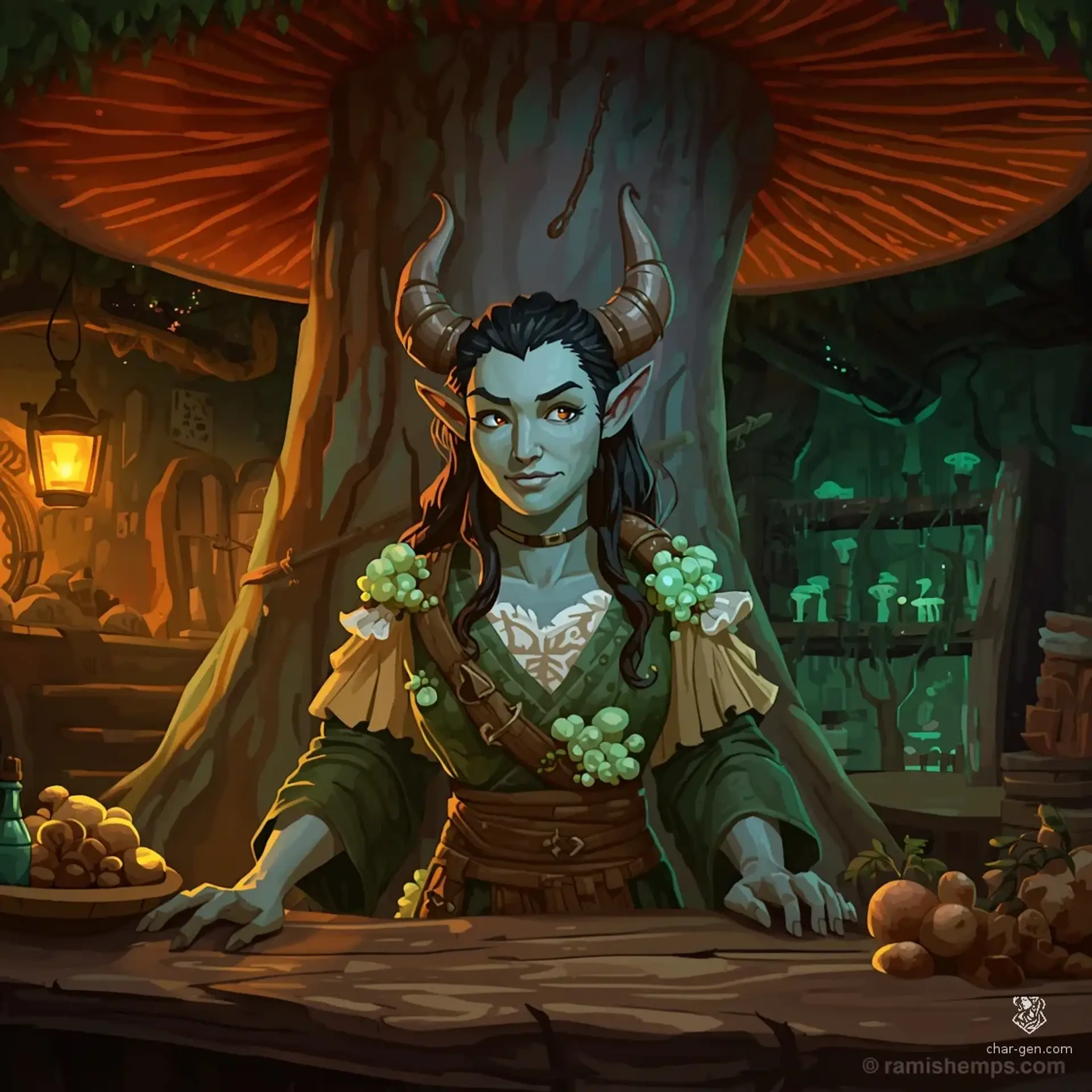The Resonant Mycelium - AI-generated fantasy Tavern