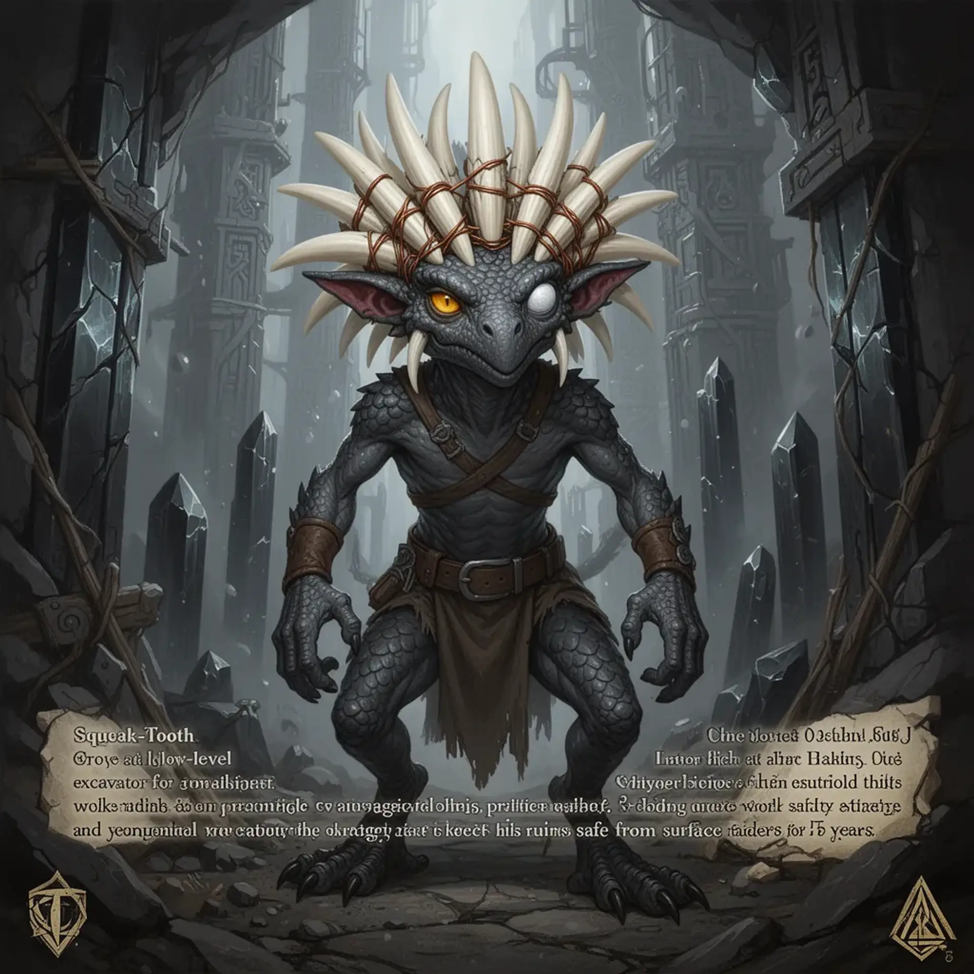 Squeak-Tooth - AI-generated fantasy NPC
