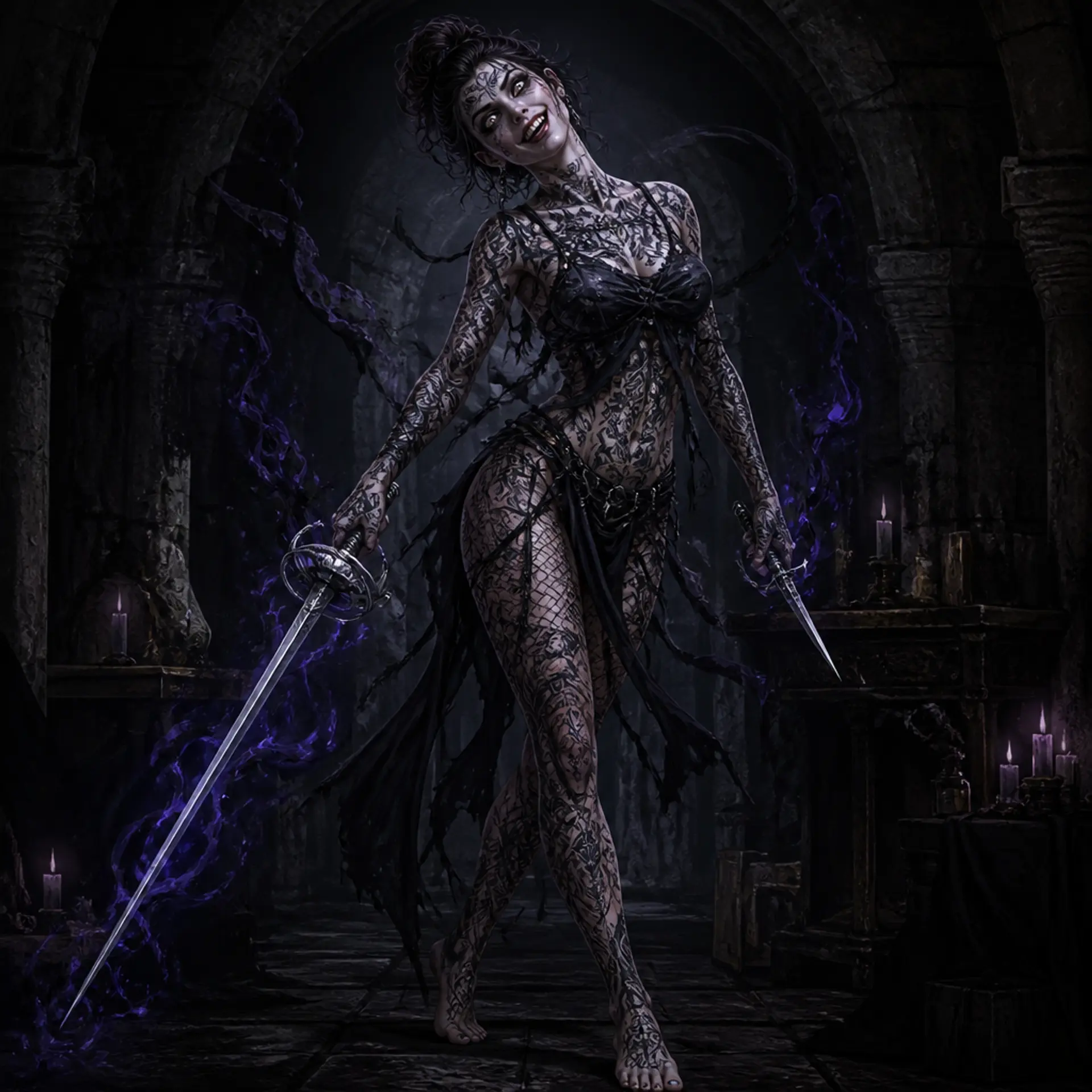 Selene 'The Ink-Witch' Vane - AI-generated fantasy Character