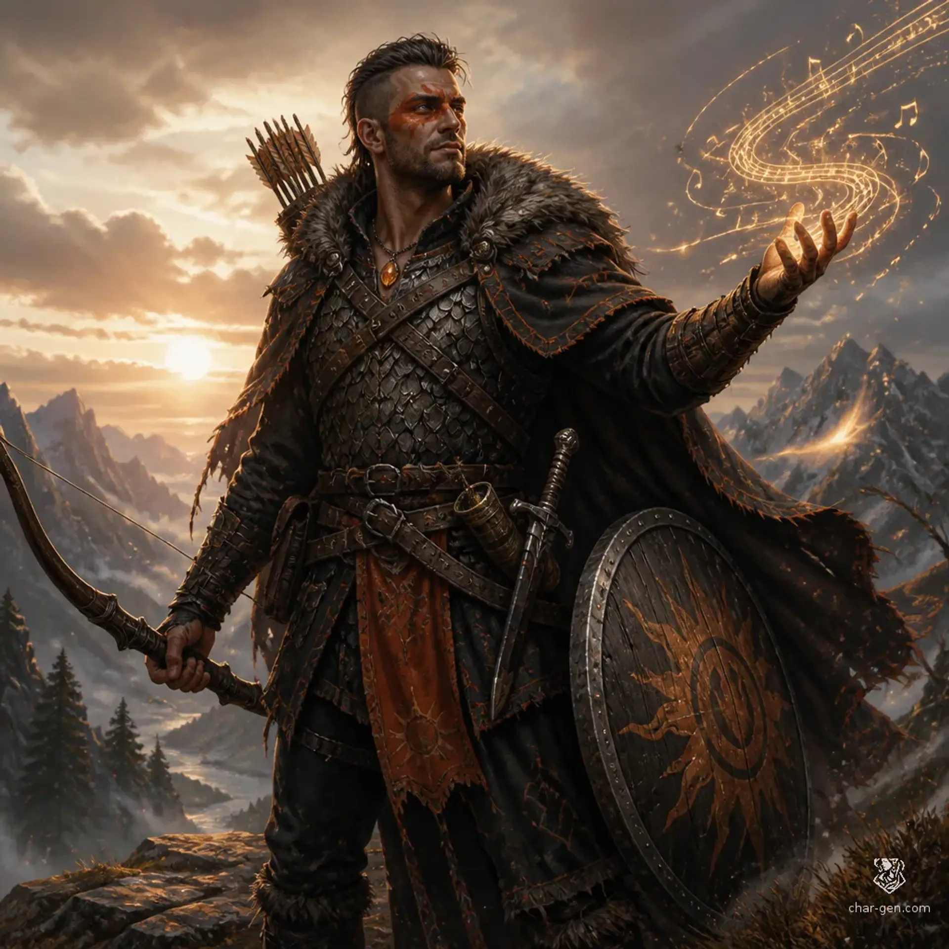 Kujarn of the Hallofeir - AI-generated fantasy Character