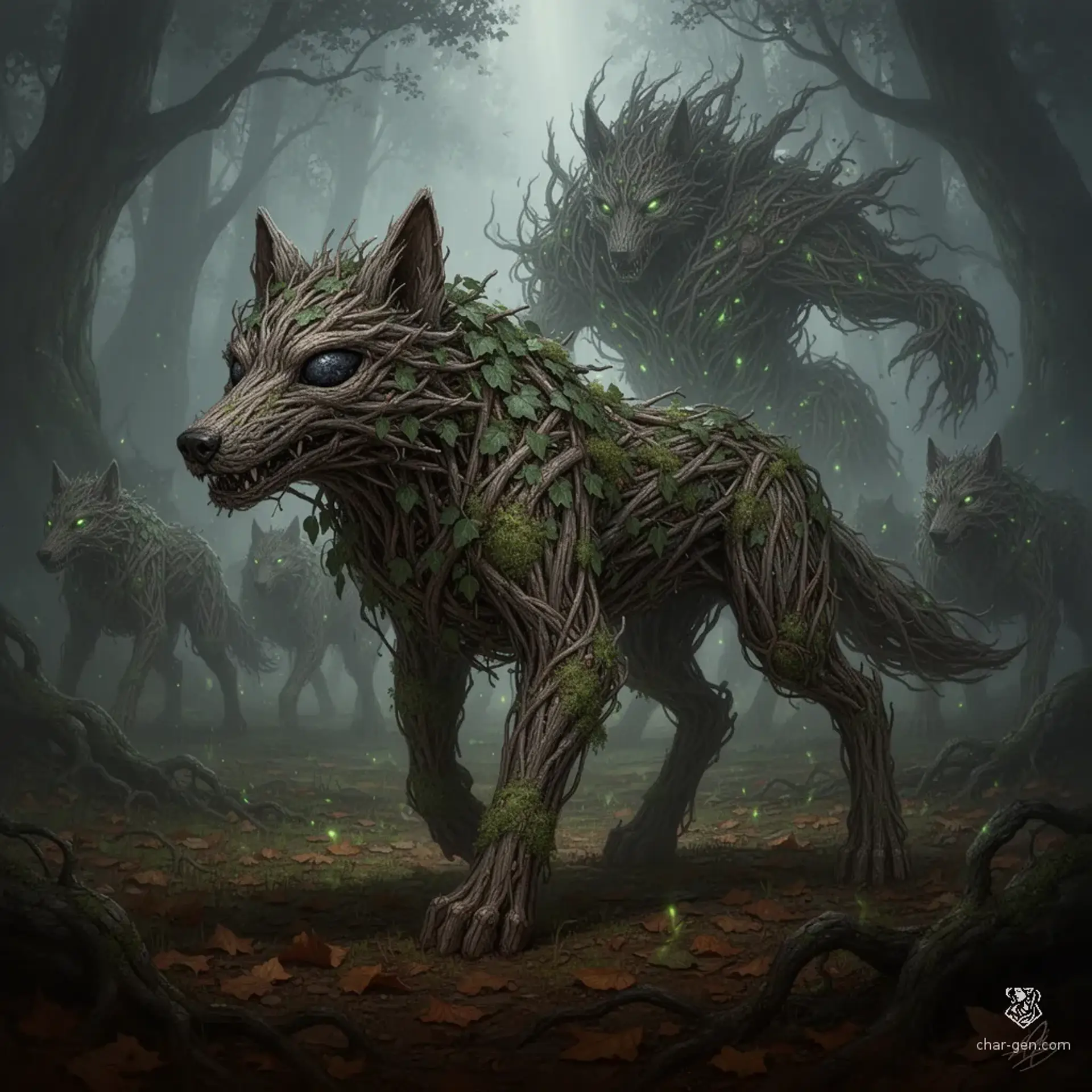 Twigwolf - AI-generated fantasy Monster