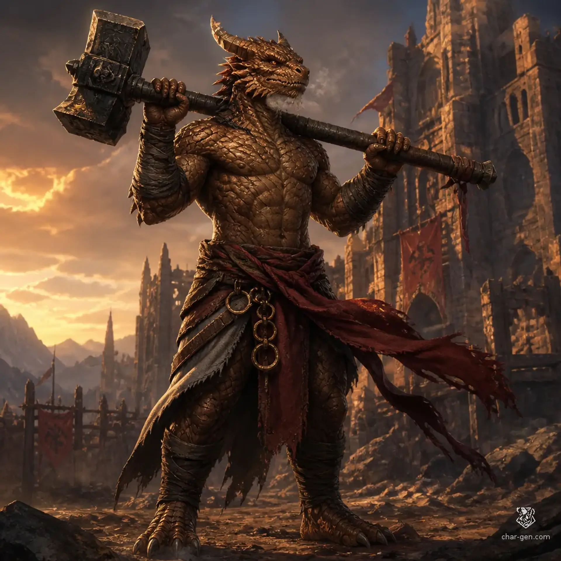 Bors - AI-generated fantasy Character