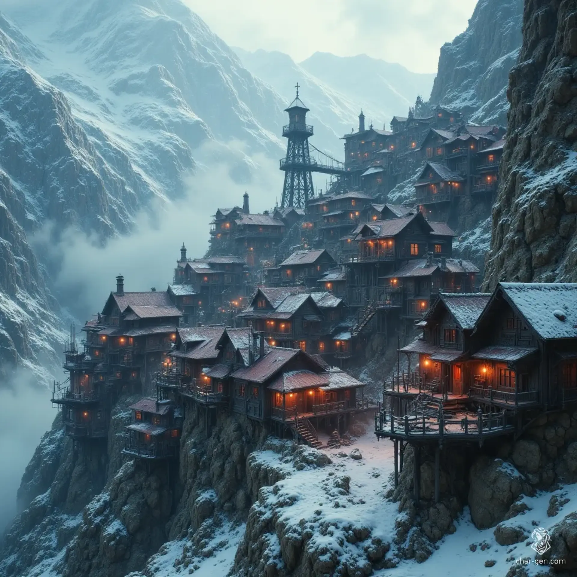 Blackspire Hold - AI-generated fantasy Settlement