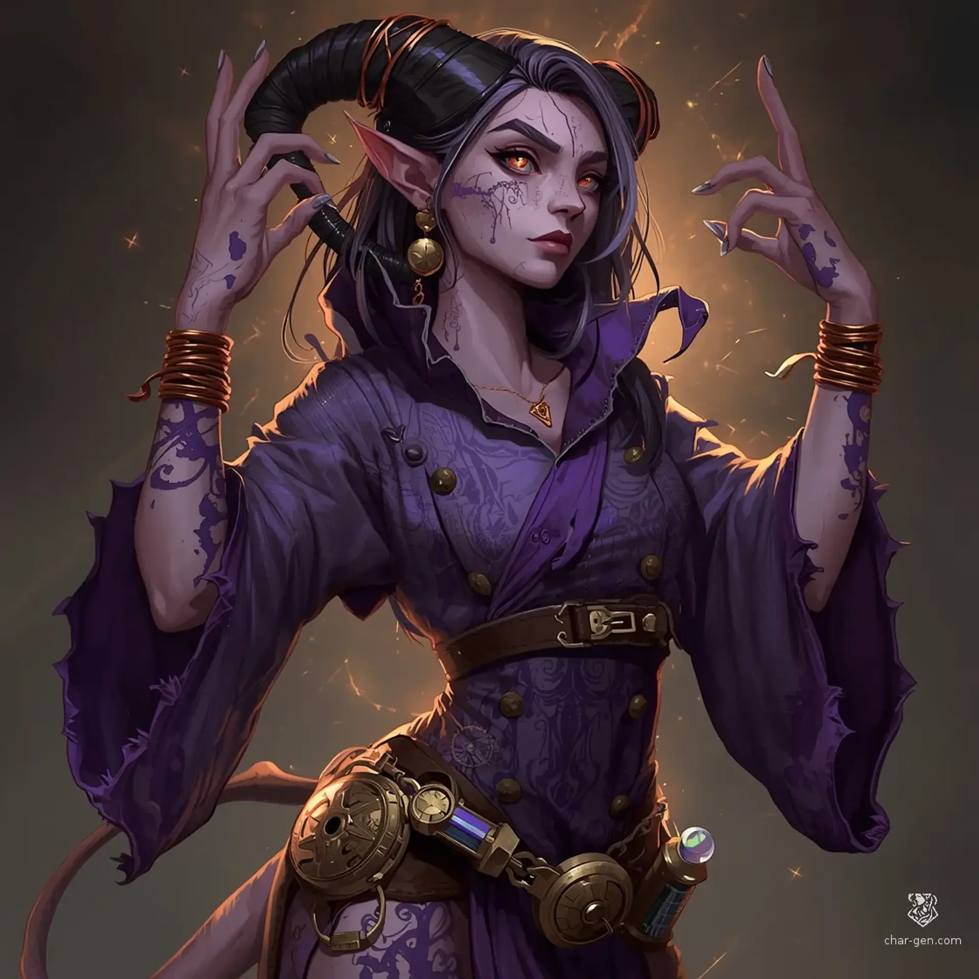 Vespera Ink-Sleeves Thorne - AI-generated fantasy NPC