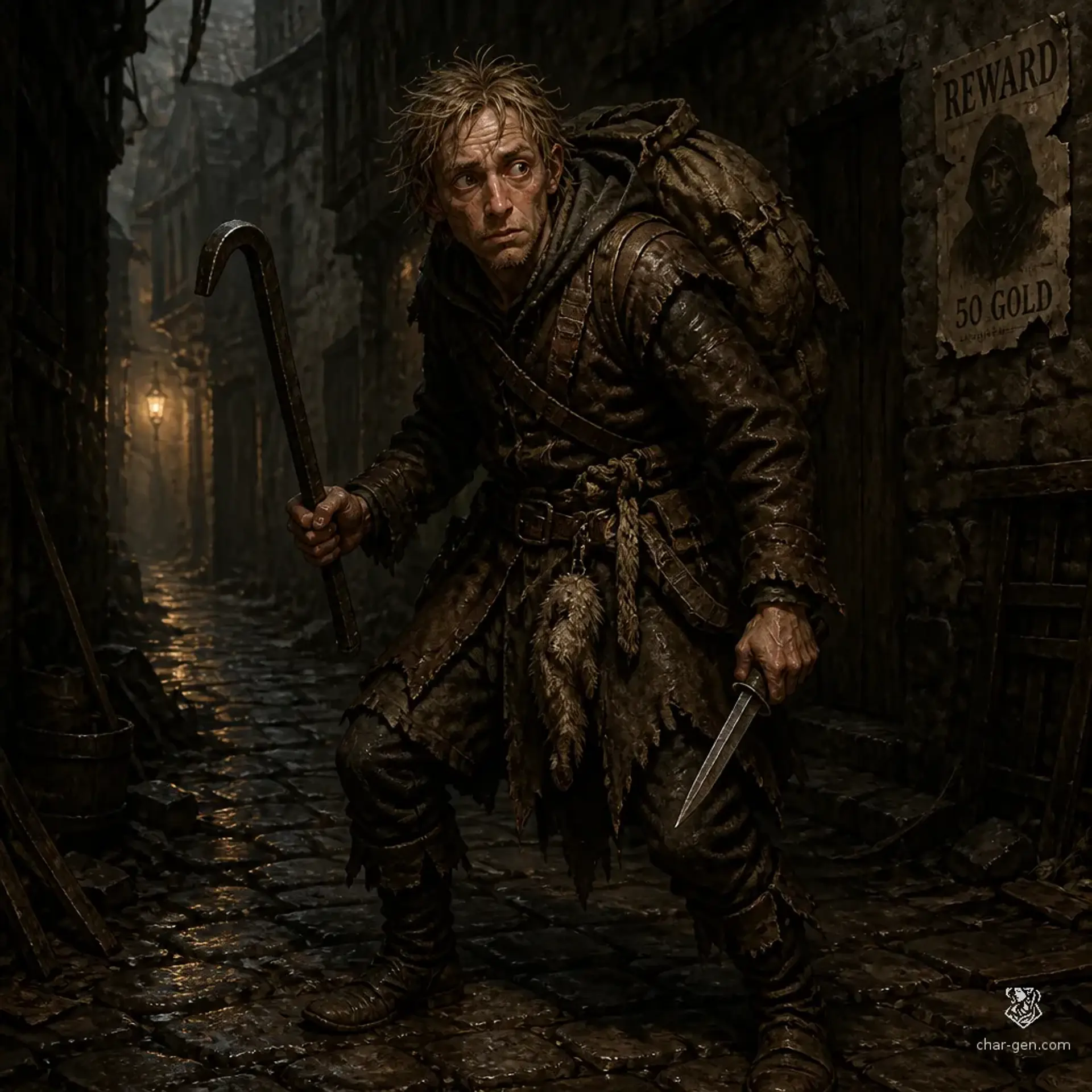 Barnaby No-Luck Thistle - AI-generated fantasy Character