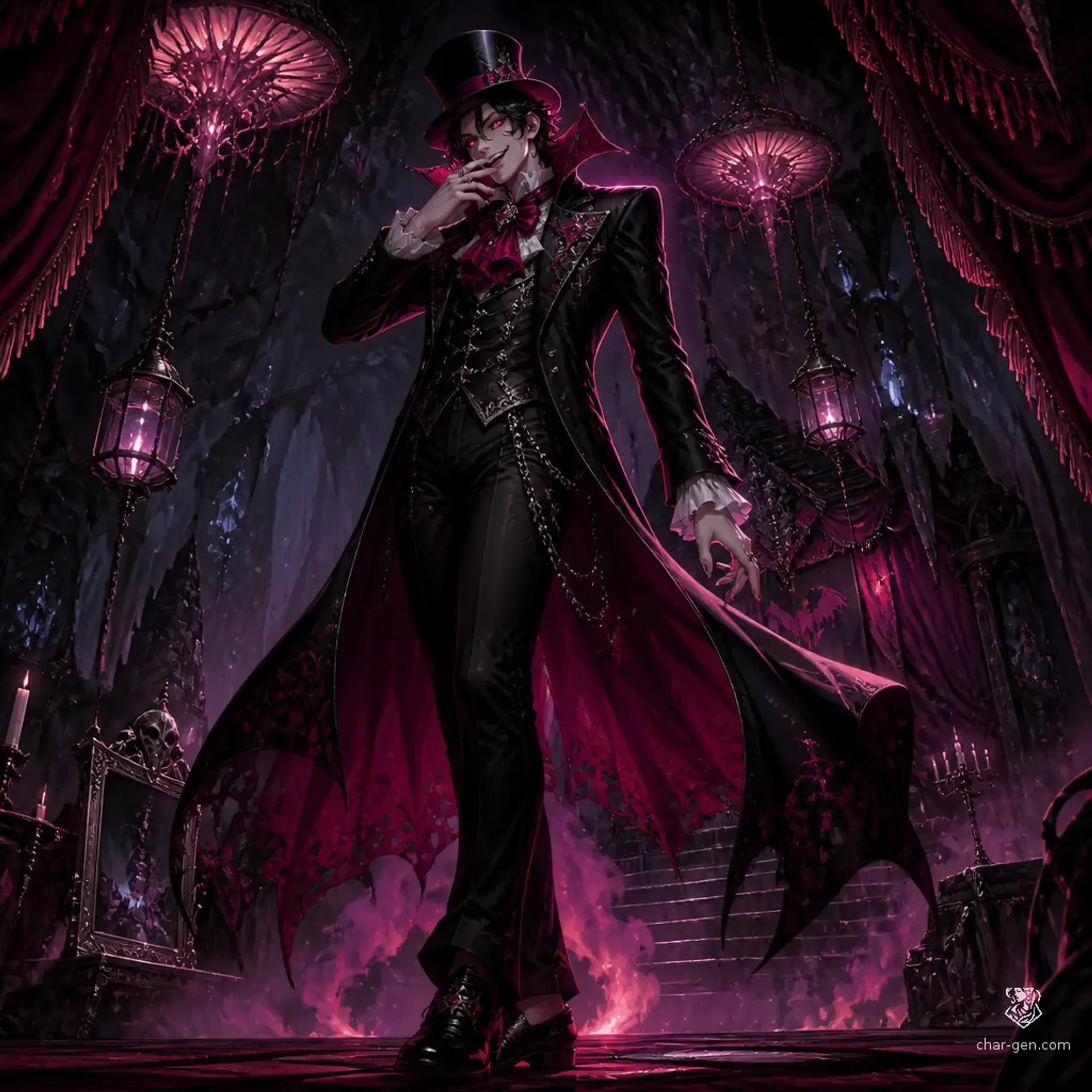 Magenta Masquerader - AI-generated fantasy Monster