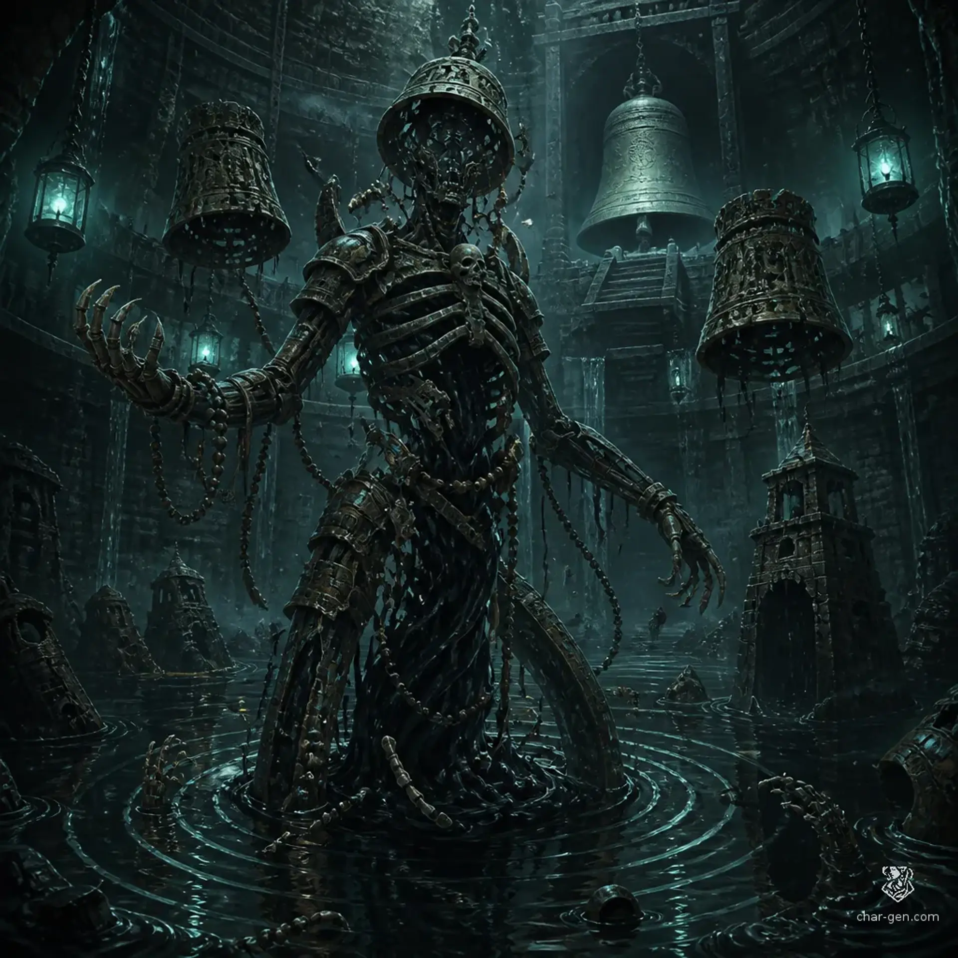 Vhalzur the Resonant, the Bell-Eater - AI-generated fantasy Monster