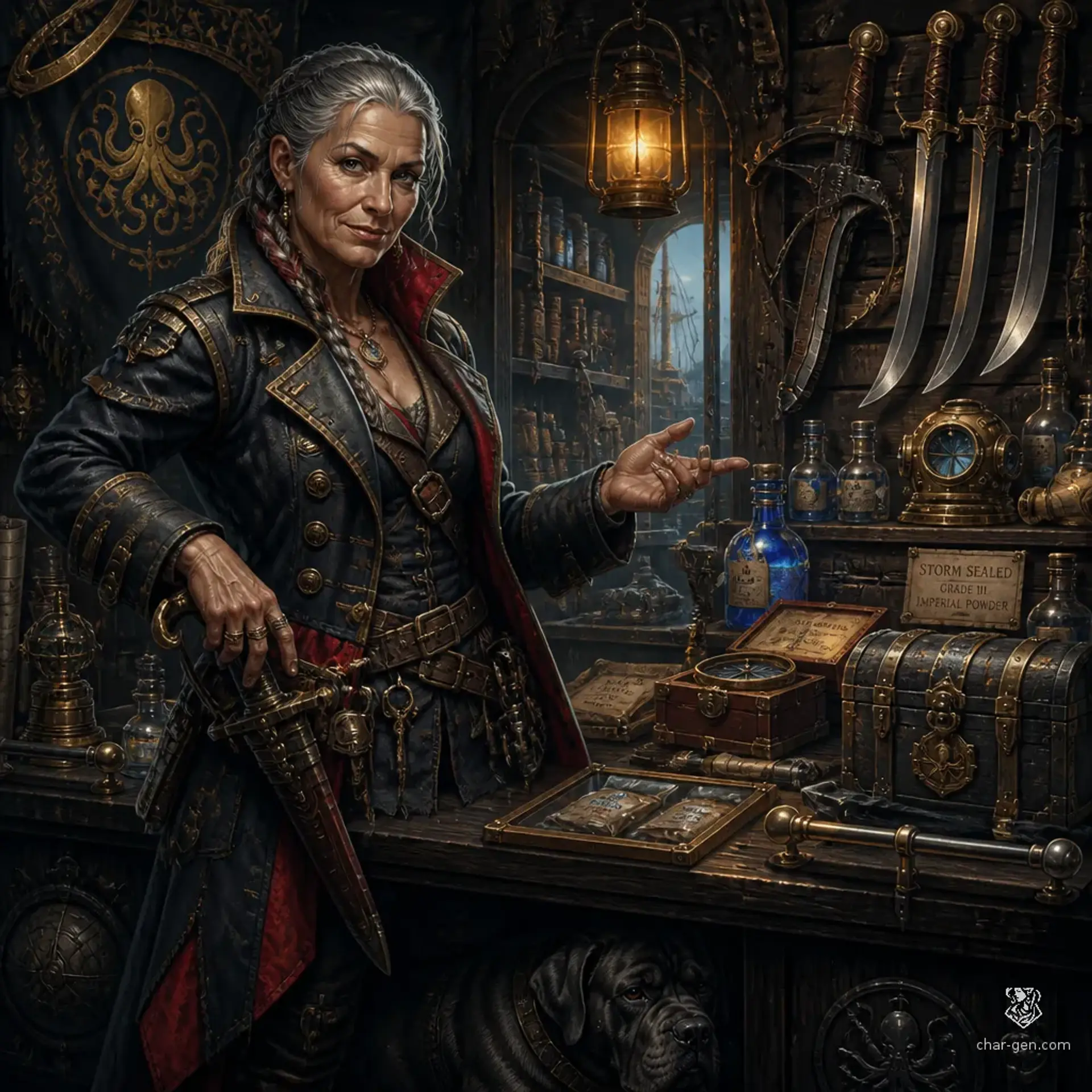 The Gilded Kraken - AI-generated fantasy Shop