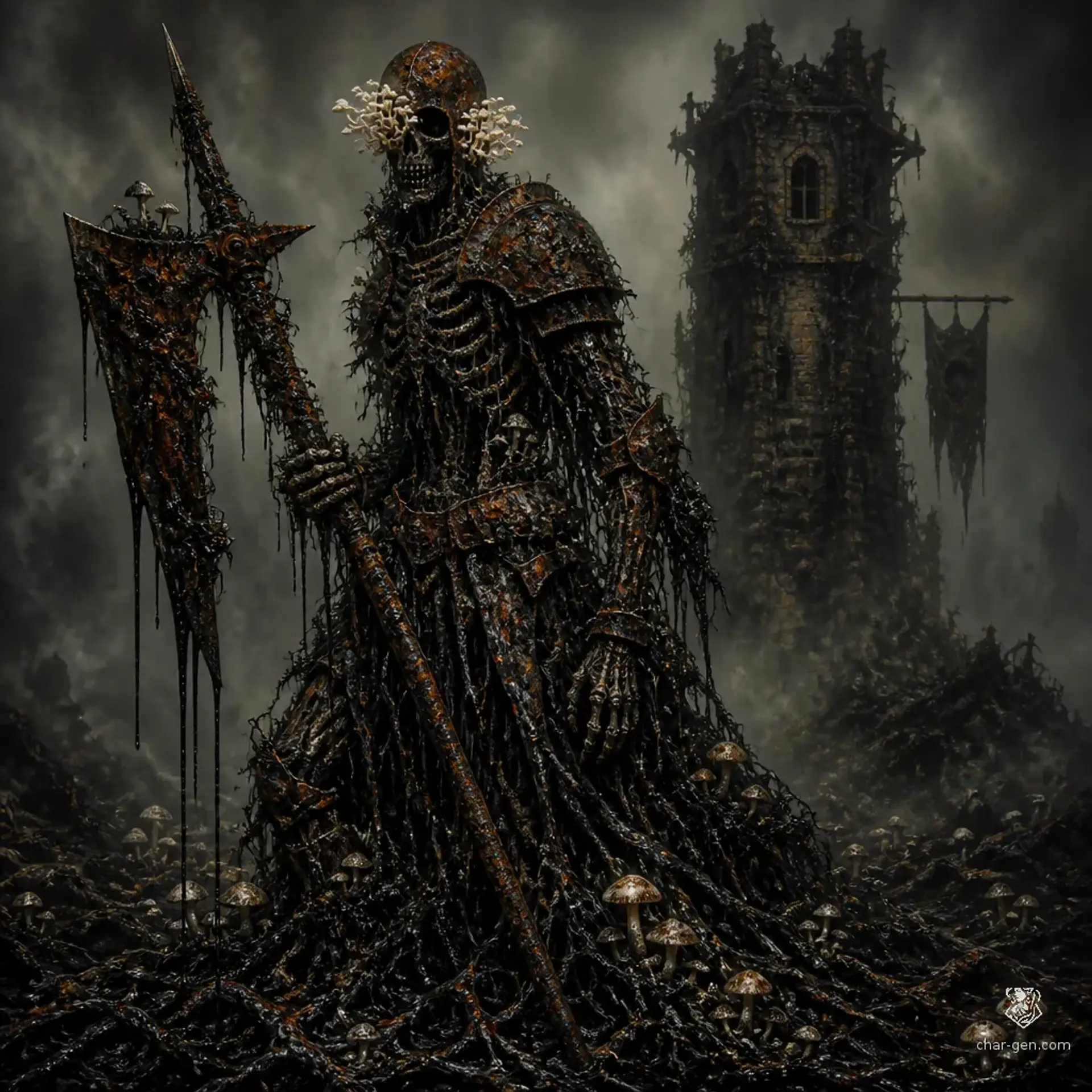 Mold-Stuffed Sentry - AI-generated fantasy Monster