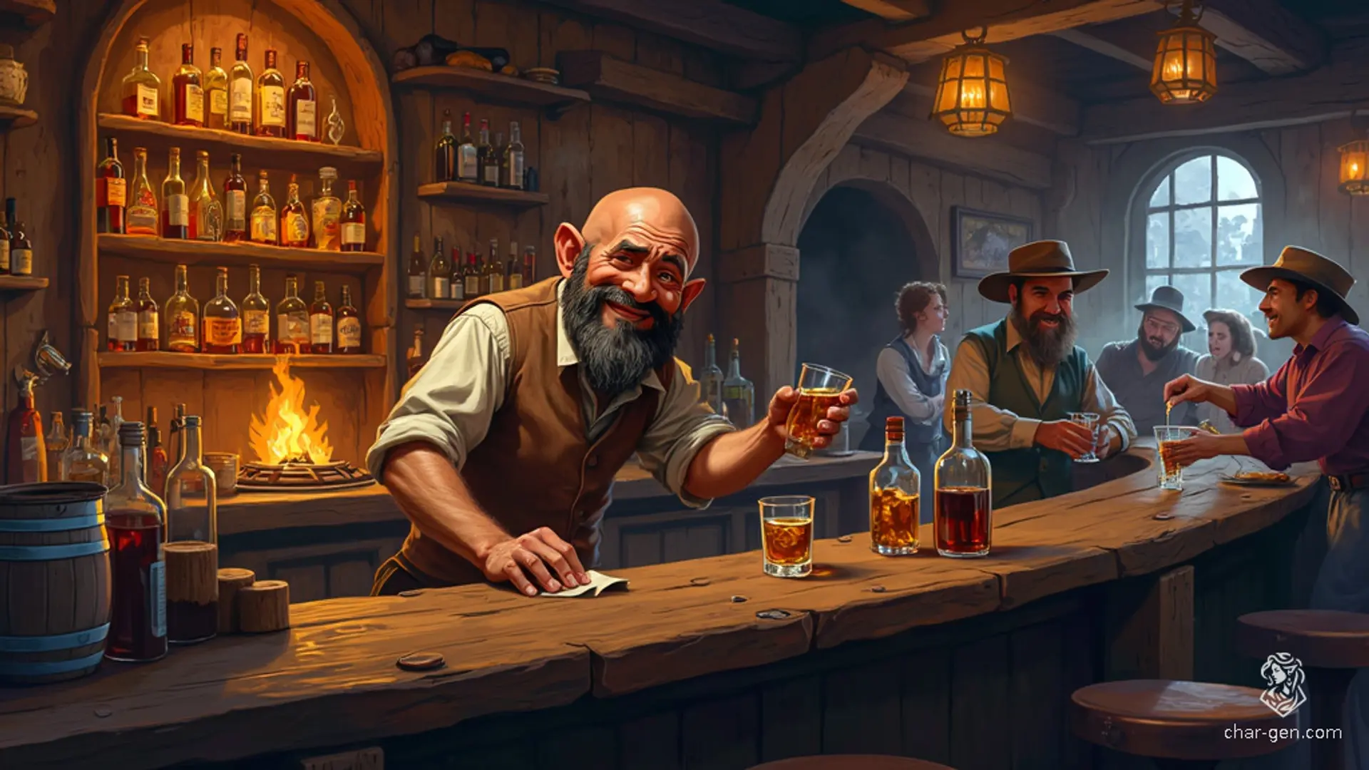 Dwarf Bartender NPC Generator using CharGen