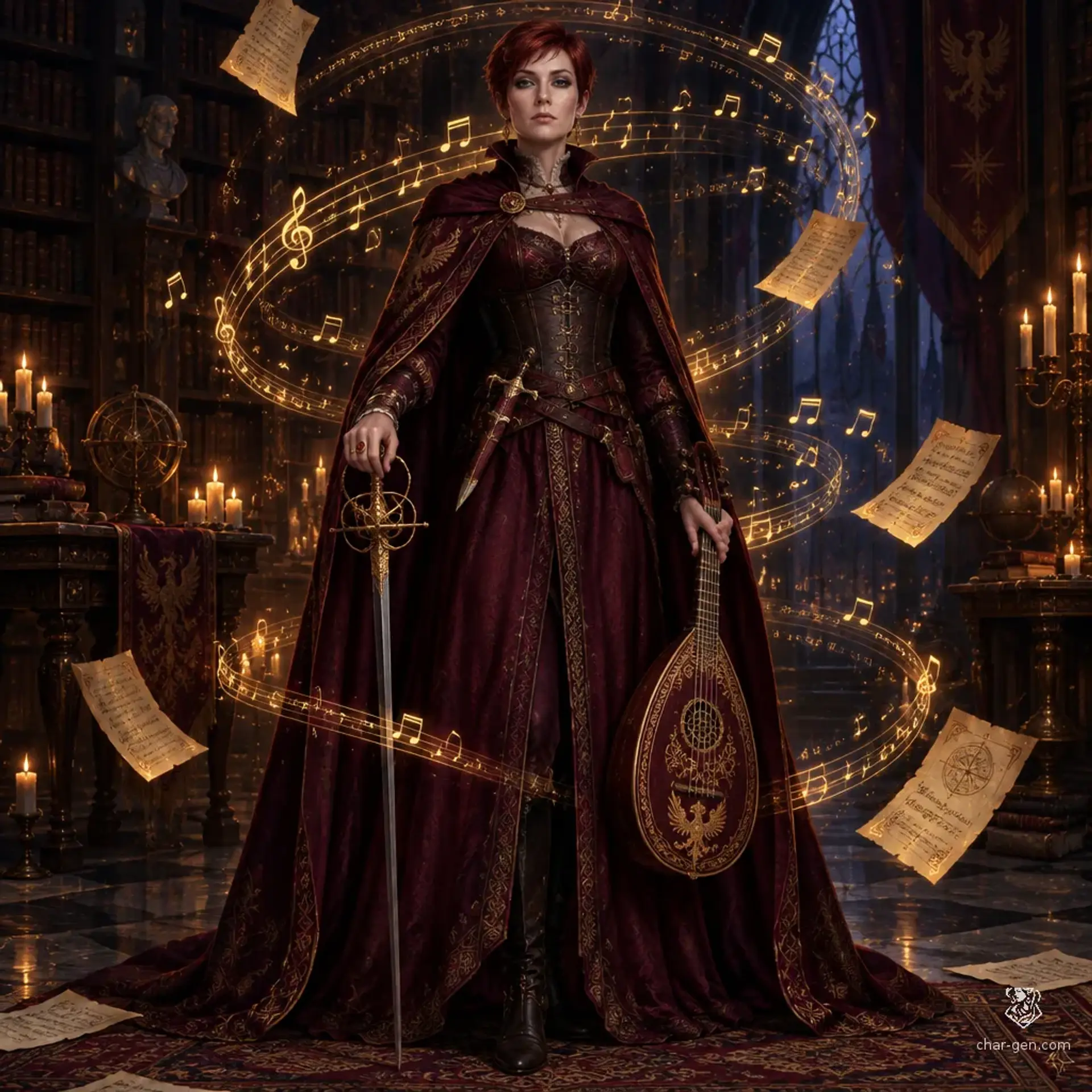 Lady Acrossa Candun - AI-generated fantasy Character