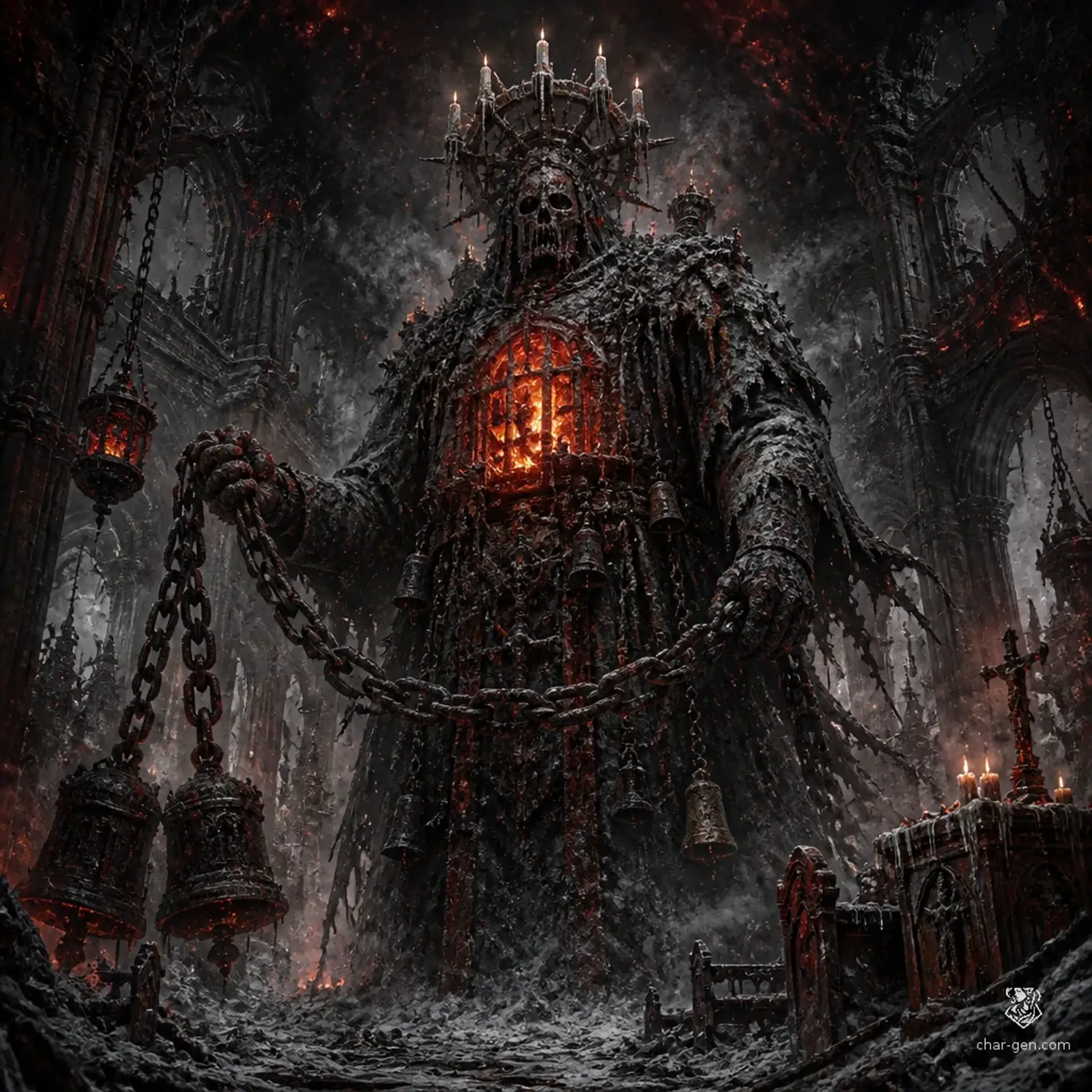 Ashen Gutter-Saint - AI-generated fantasy Monster