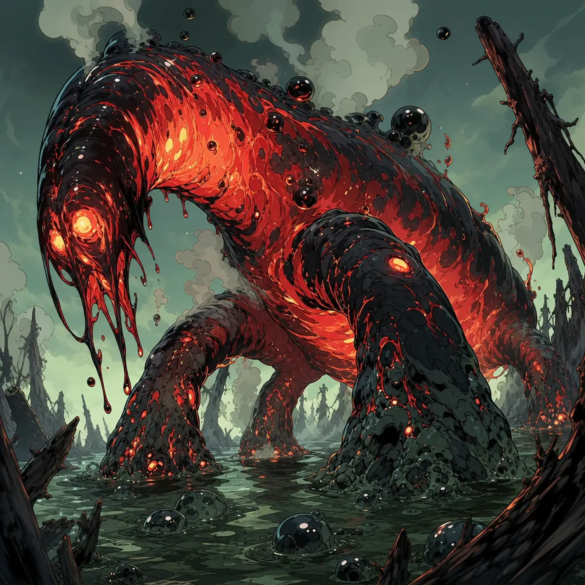 Tezonmetztli Cauterizer - AI-generated fantasy Monster