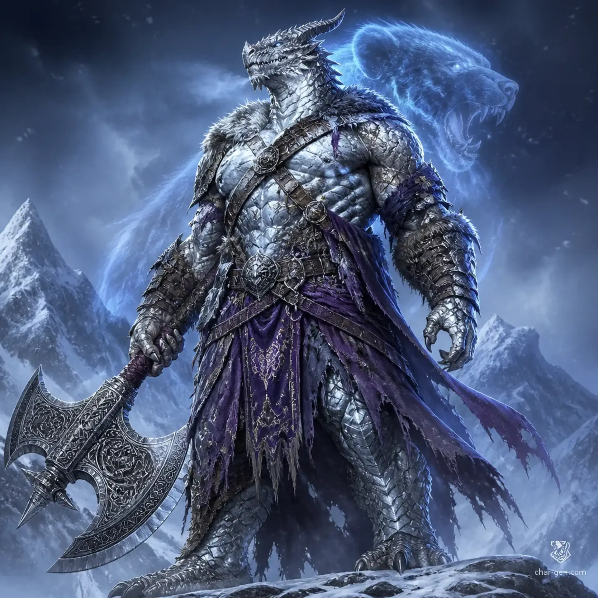 Frost Daardendrian - AI-generated fantasy Character