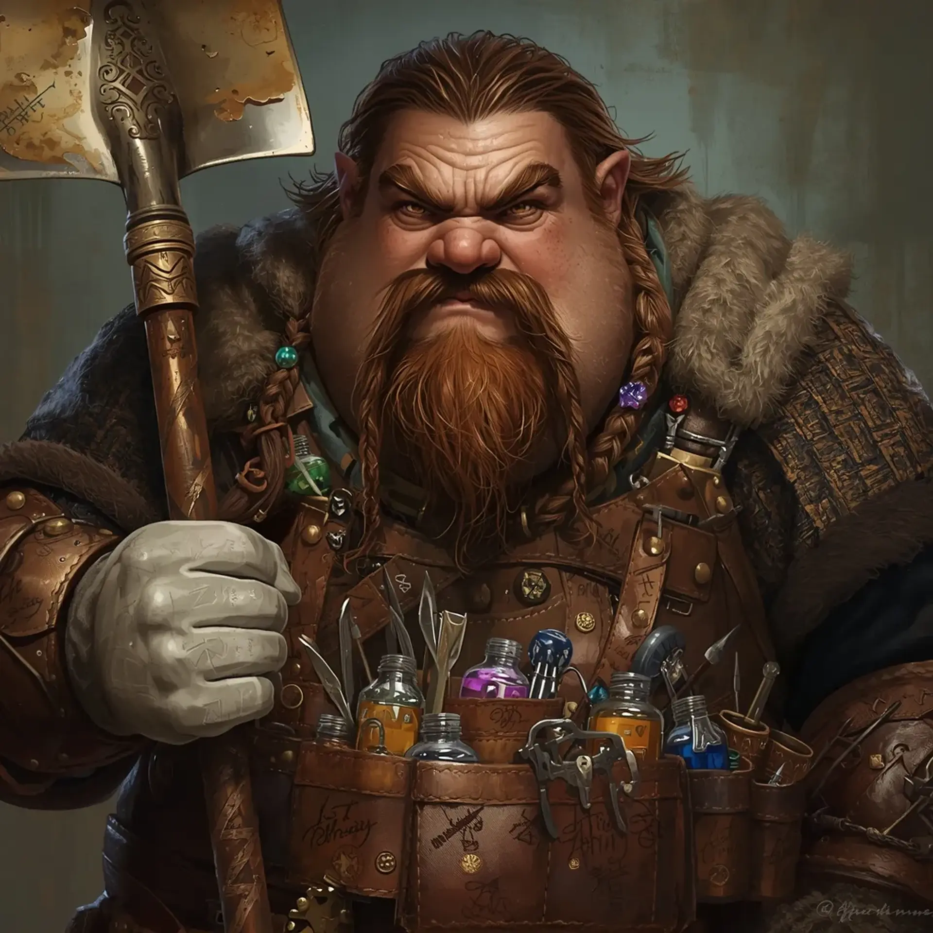 Barrow-Hugh Silver-Eye - AI-generated fantasy NPC