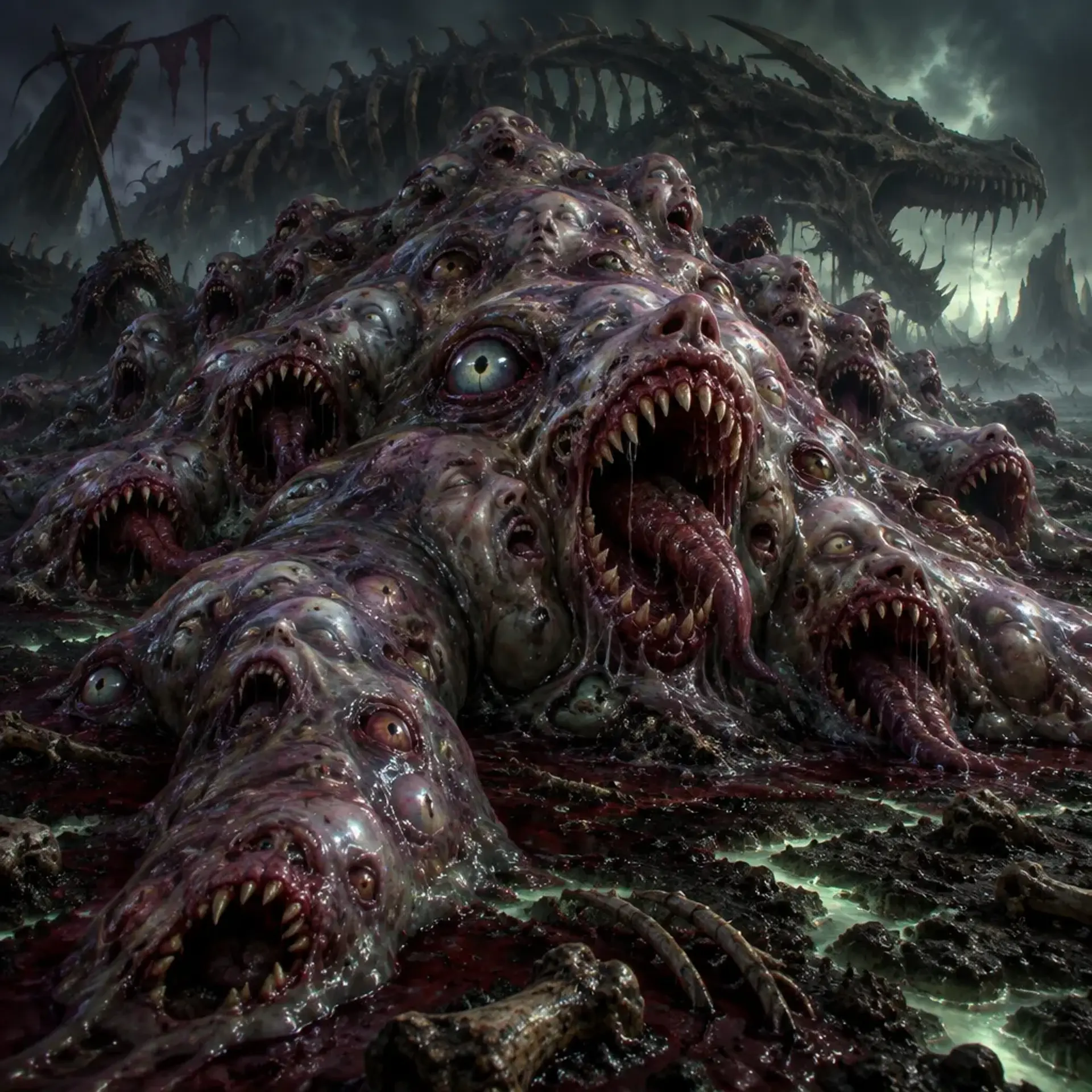 Gibbering Mouther - AI-generated fantasy Monster