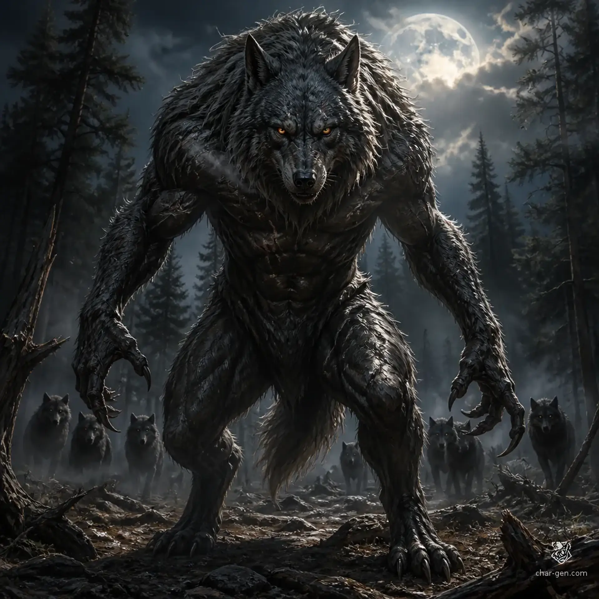 Werewolf Alpha - AI-generated fantasy Monster