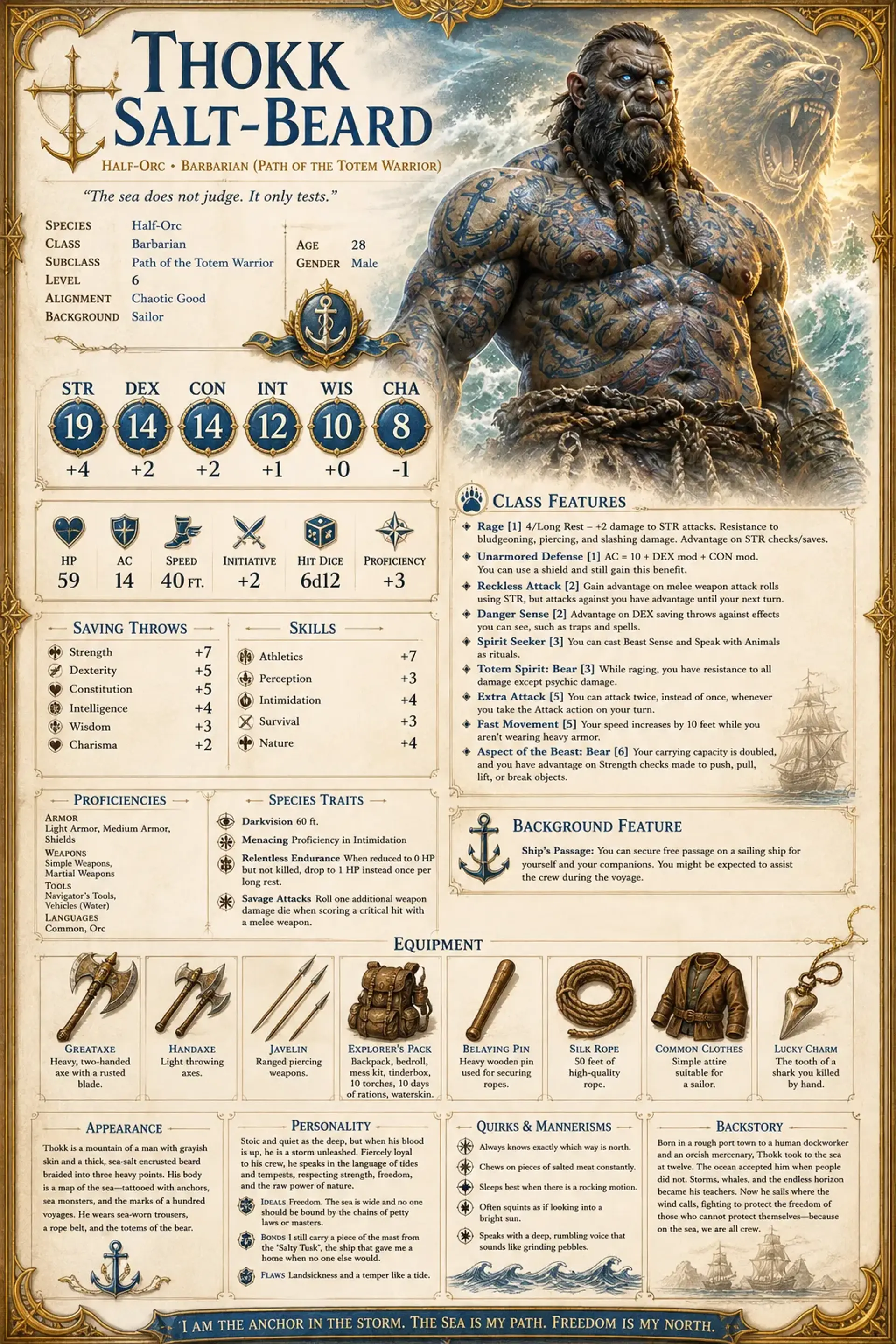 Character Sheet