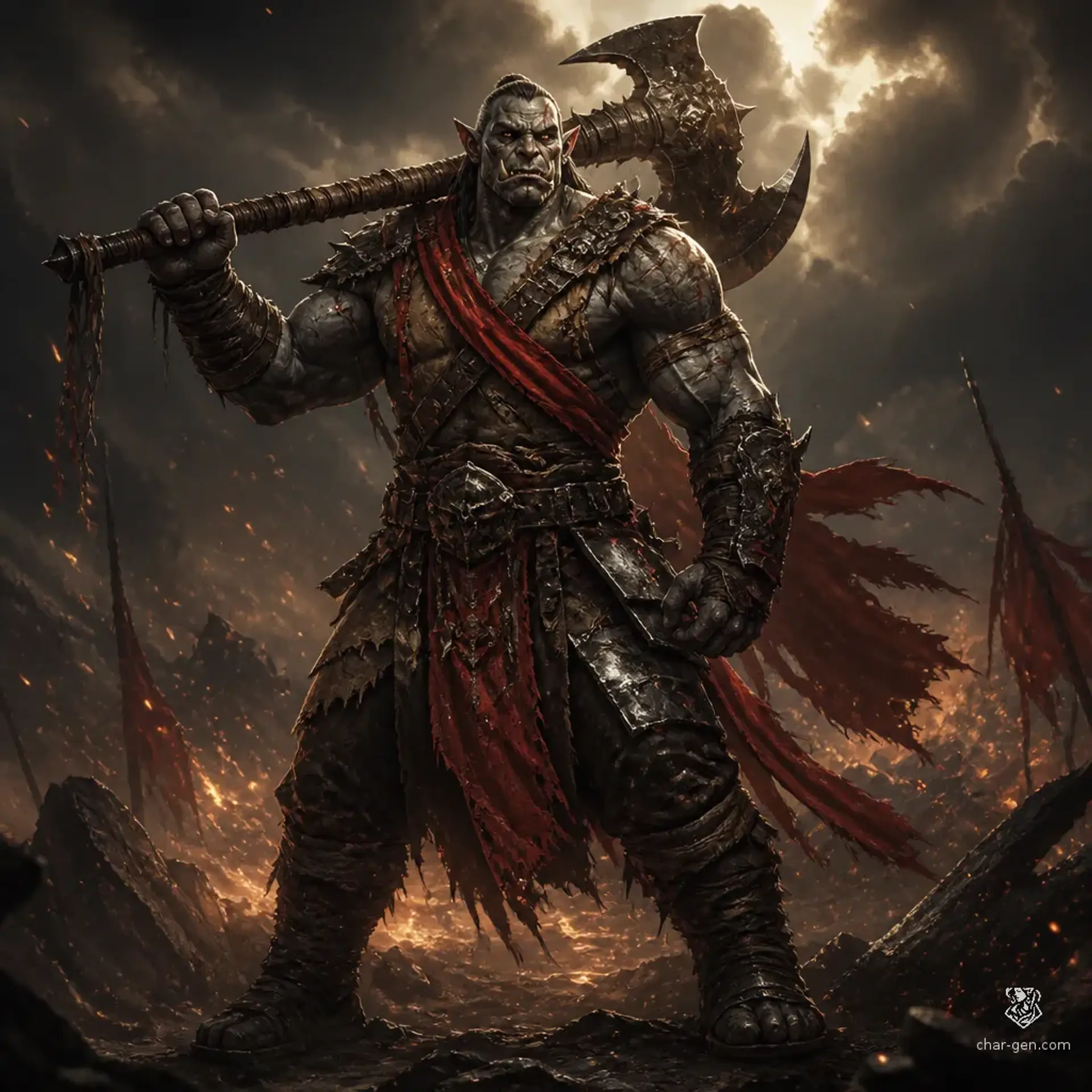 Kargan Red-Sash - AI-generated fantasy Character