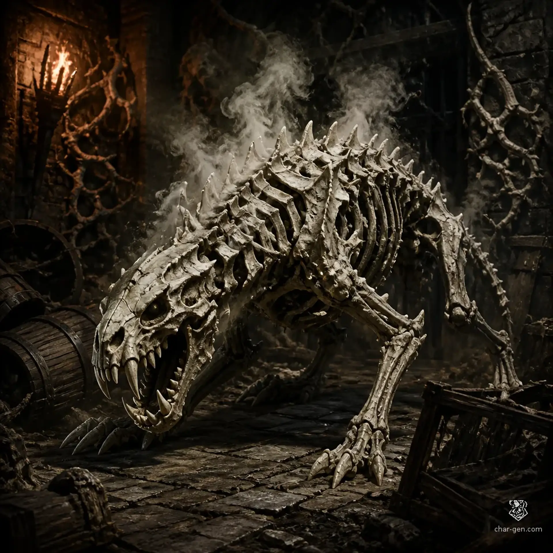 Bone Mastiff - AI-generated fantasy Monster