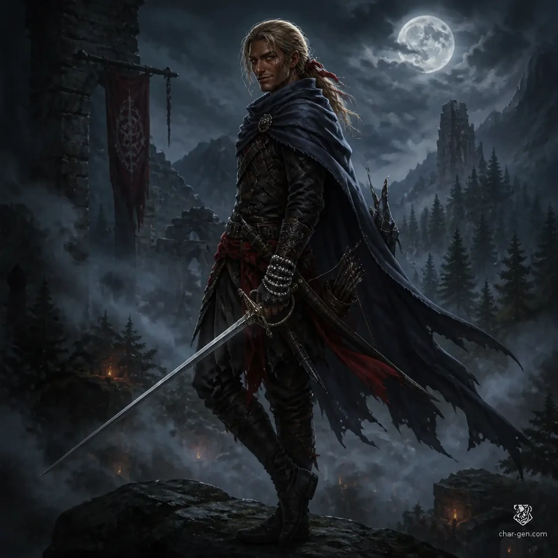 Logun Dainelan - AI-generated fantasy Character