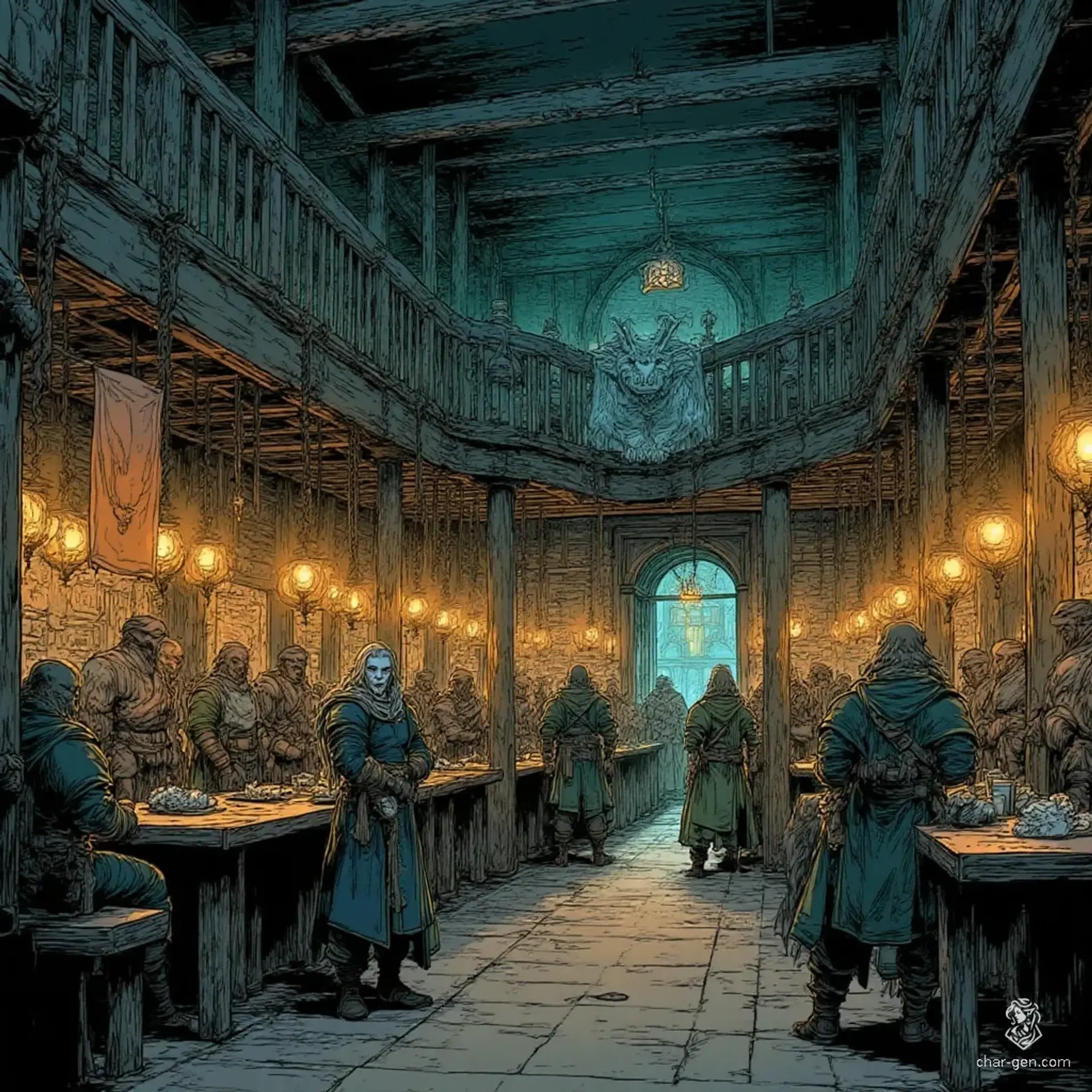 The Silver Serpent - AI-generated fantasy Tavern