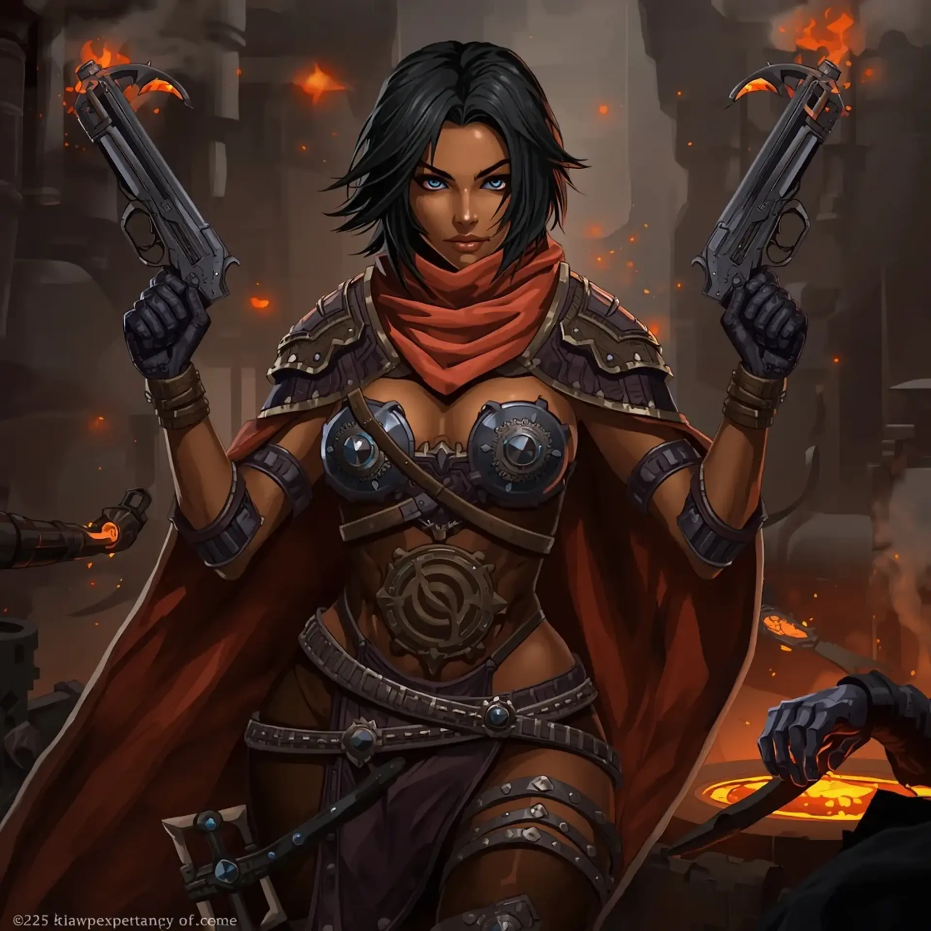 Syri Vulcan - AI-generated fantasy Character