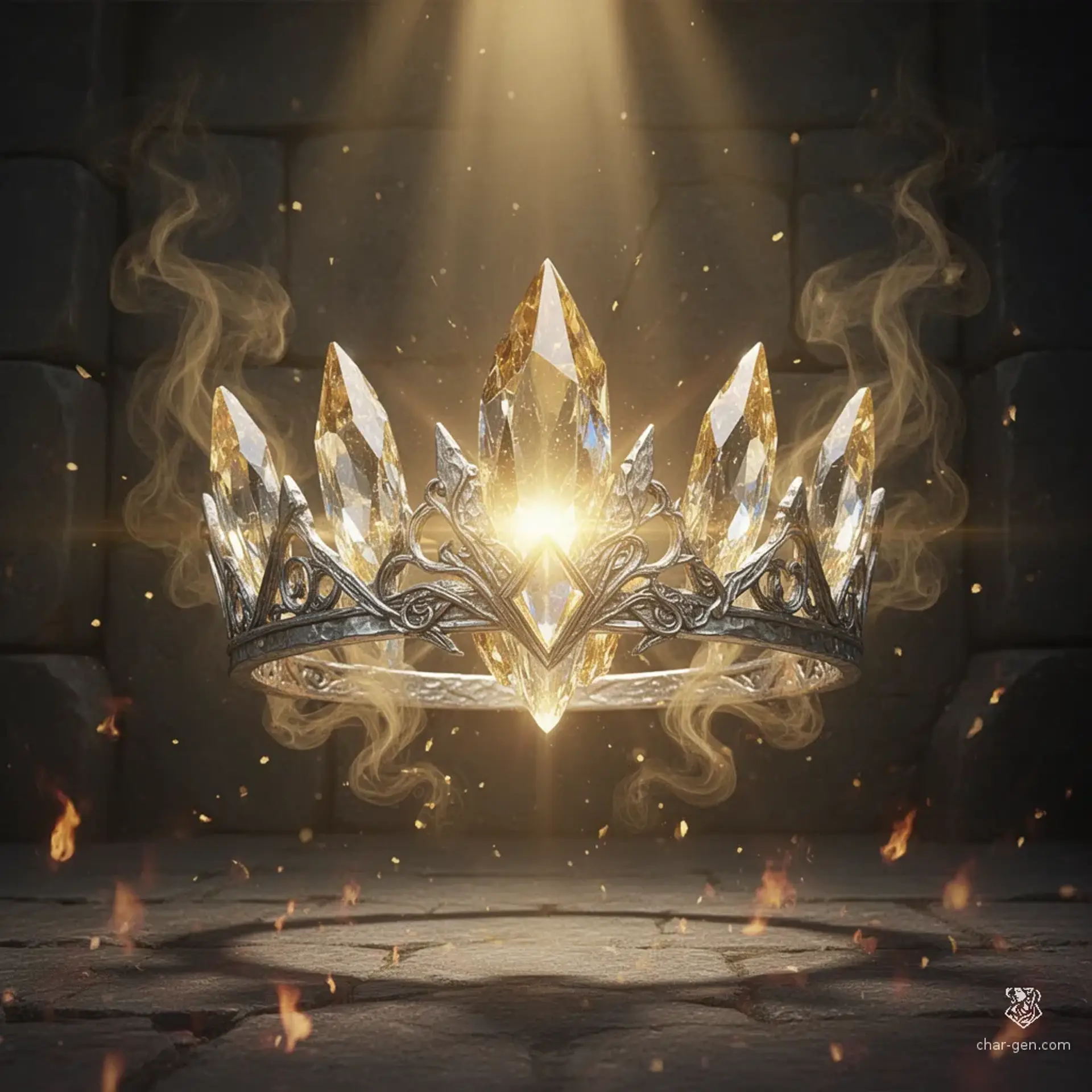 Aureatus, the Crown of Scorch-Blessed Martyrdom - AI-generated fantasy Magic Item