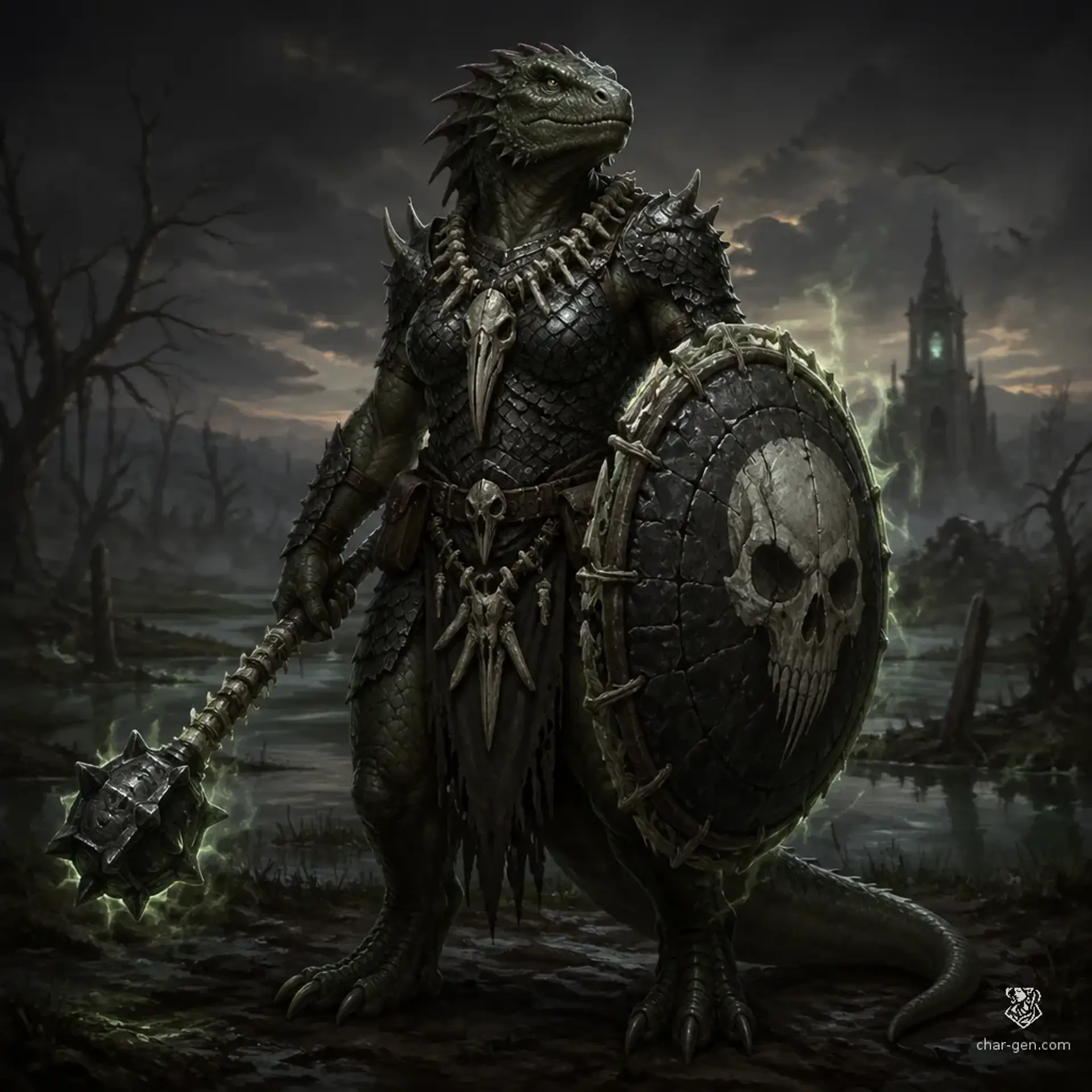Xonsh the Harvester - AI-generated fantasy Character