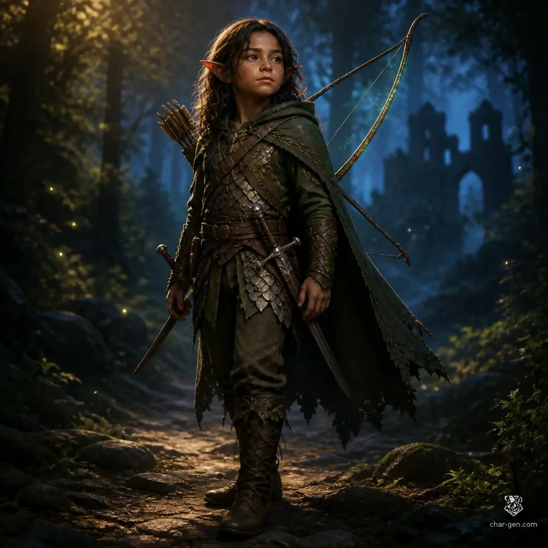 Hunter Sinclair - AI-generated fantasy Character