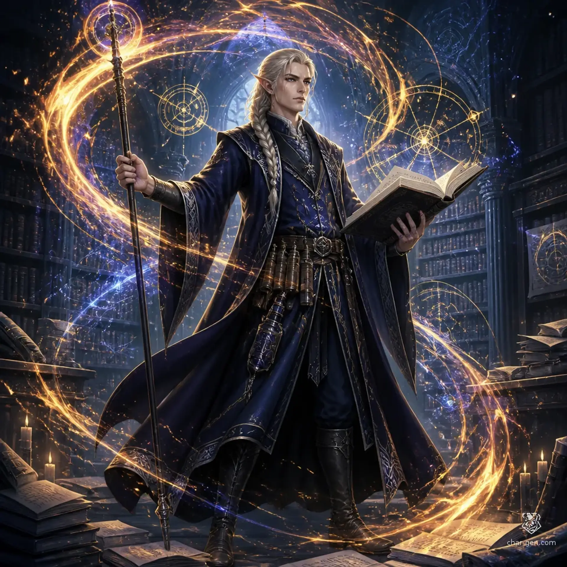 Aethelgard "SilverEye" Vaelen - AI-generated fantasy Character