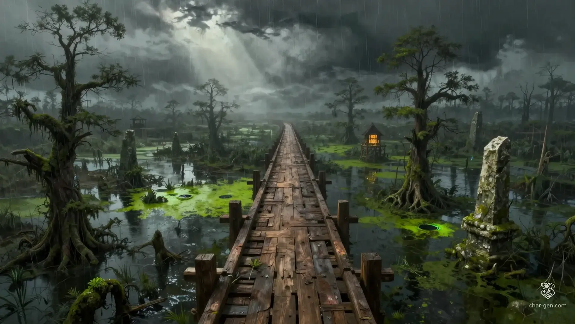 The Drowned Serpent - AI-generated fantasy Region