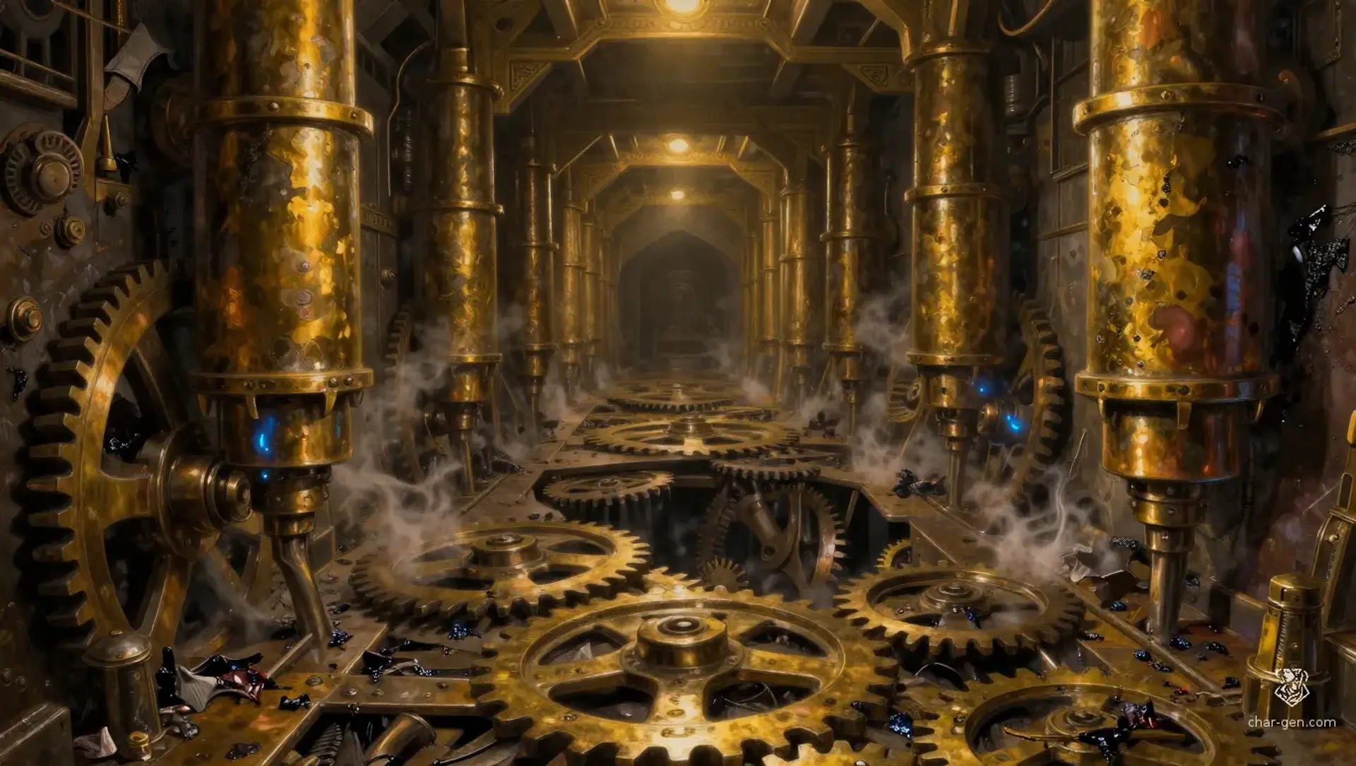 The Brass Maw Grinder - AI-generated fantasy Hazard